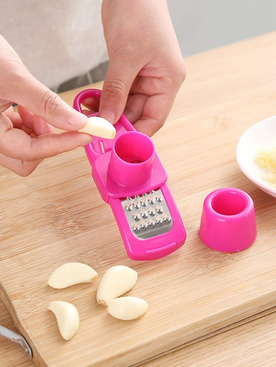 1 pezzo Schiacciatore multifunzionale per spremiaglio e smerigliatrice di zenzero in rosa rossa
