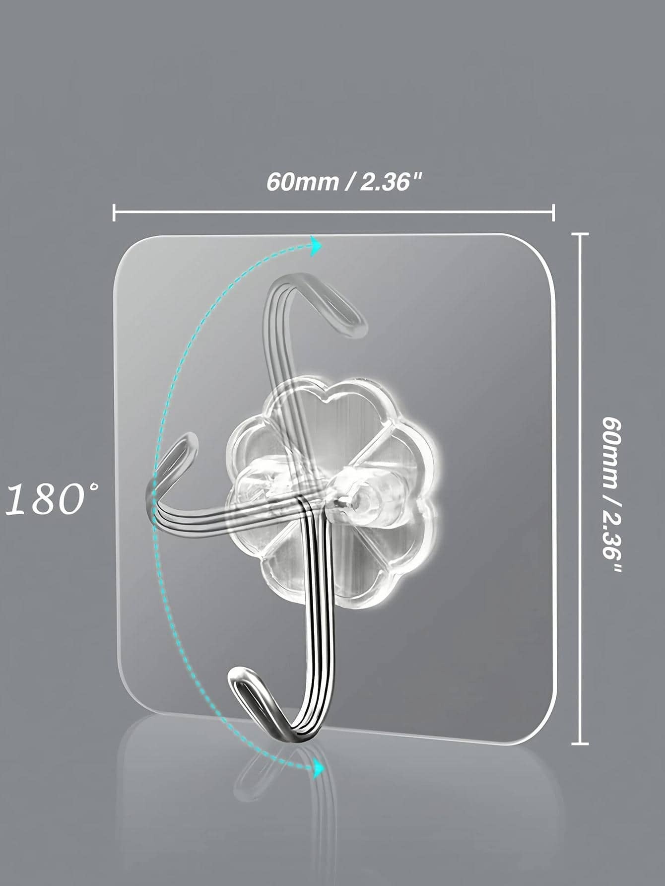 Ganci da parete autoadesivi resistenti, ganci trasparenti senza cuciture per chiavi, bagno, doccia, esterno, cucina, porta, bricolage, gancio adesivo