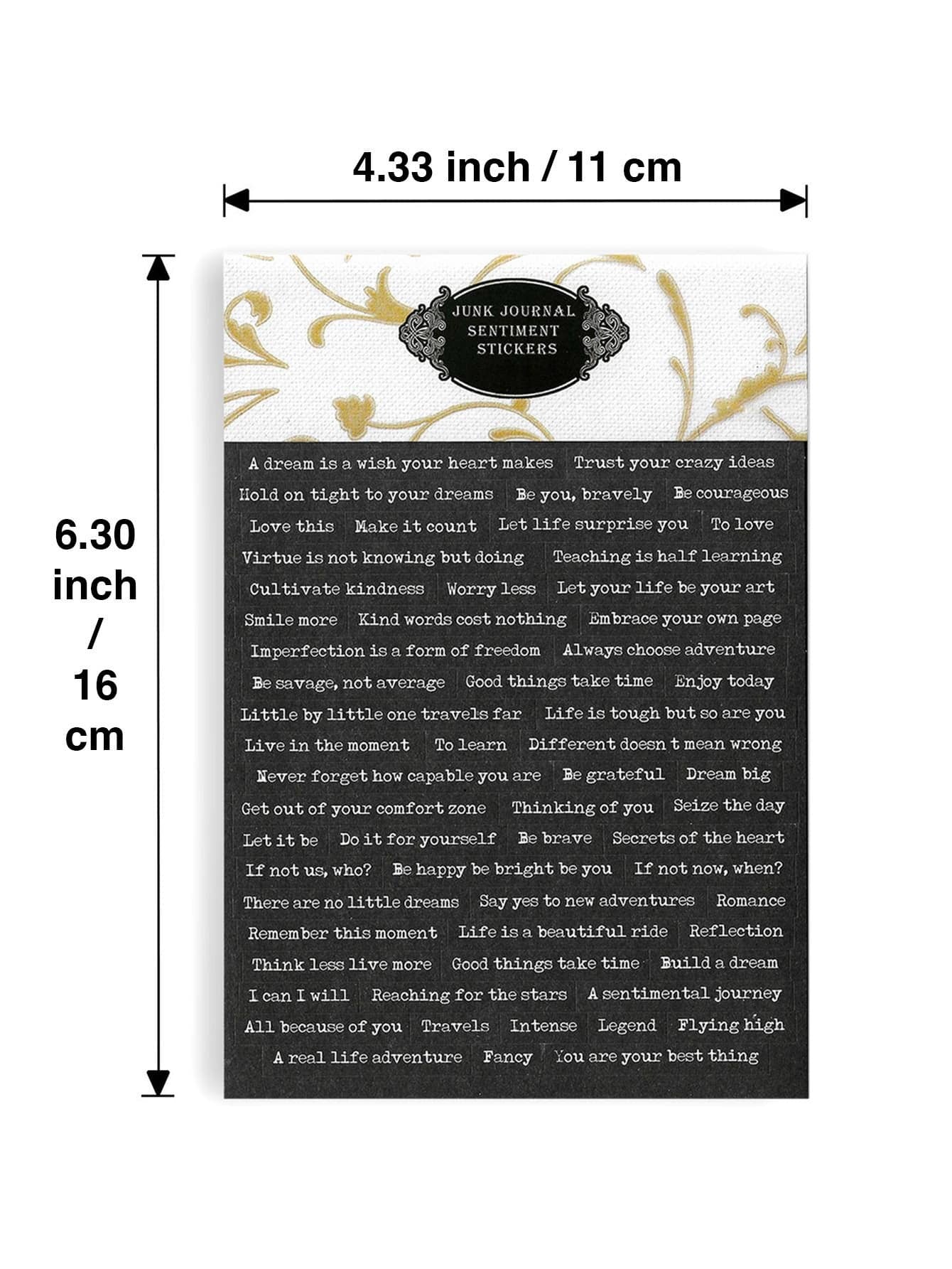 528 pezzi di adesivi per scrapbooking con design di slogan, adesivi per decorazione di quaderni