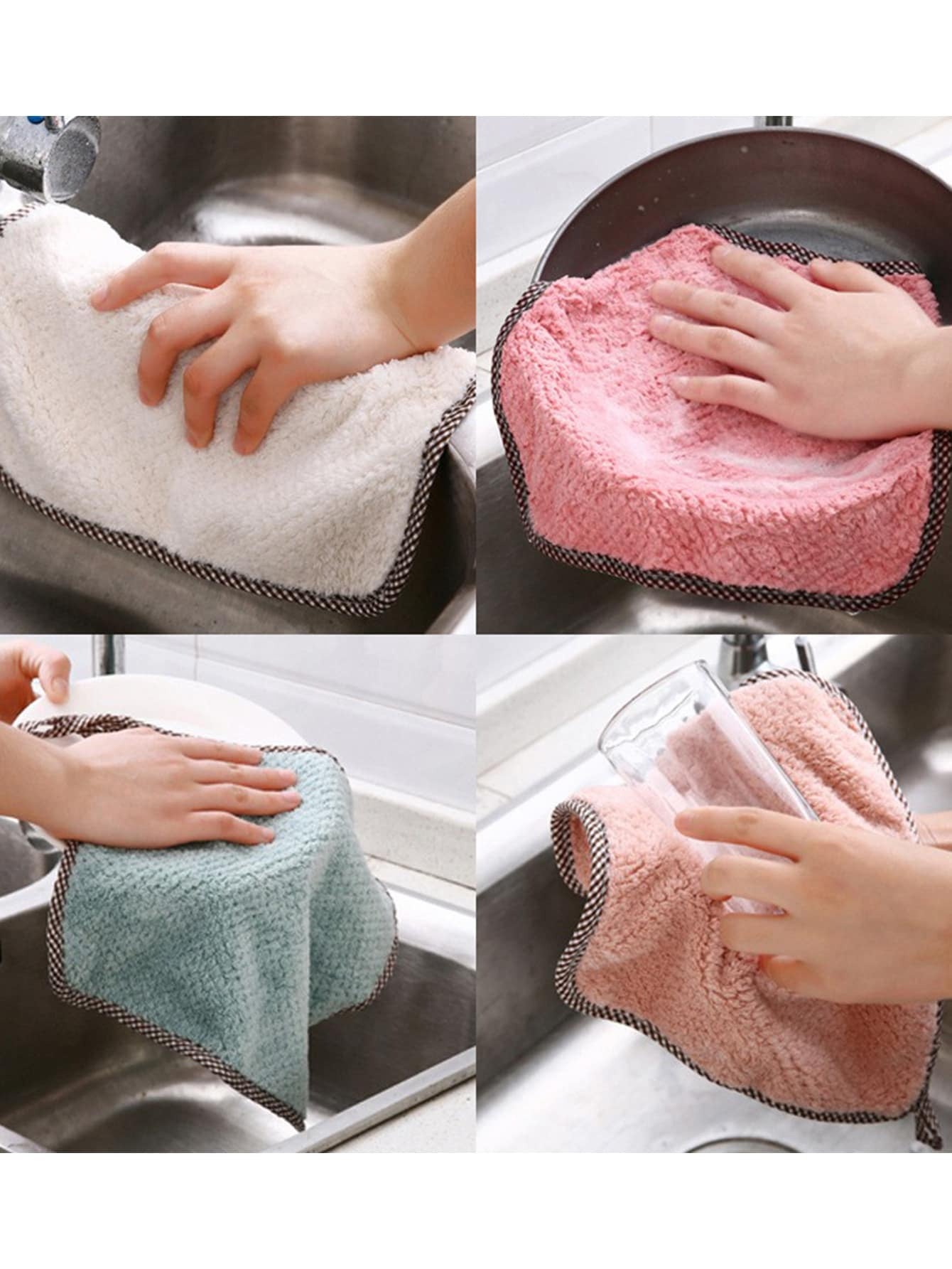 Super assorbenti panni in microfibra ad alta efficienza per stoviglie, pulizia della casa, strofinacci per cucina, per cucina, bagno, casa, fornitori per la casa