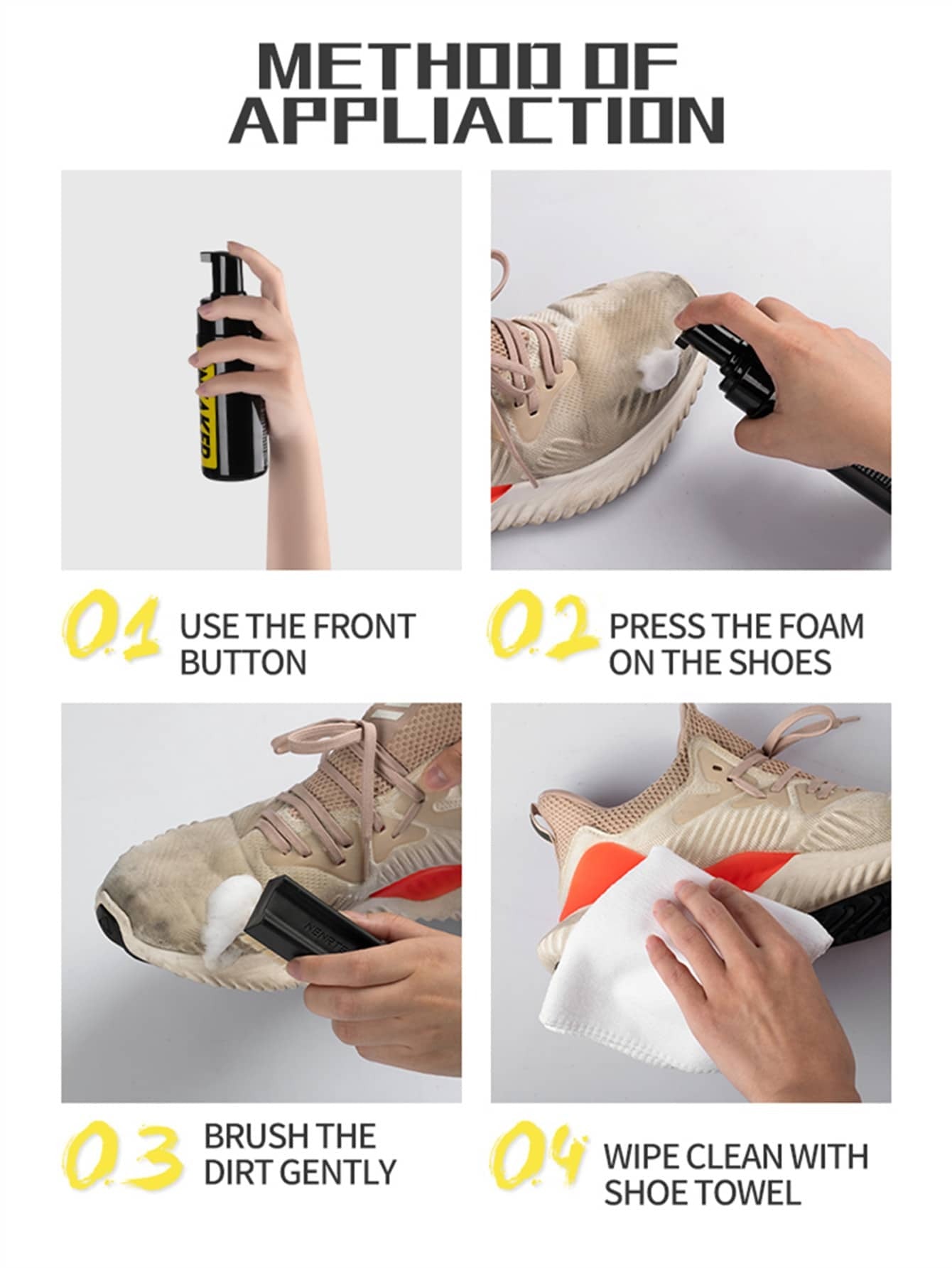 Kit Per La Pulizia Delle Scarpe Da Ginnastica, Pulisci Scarpe In Schiuma Senza Acqua 5.3 Oz Con Spazzola Per Scarpe E Panno Per Scarpe, Funziona Su Scarpe Bianche, Stivali