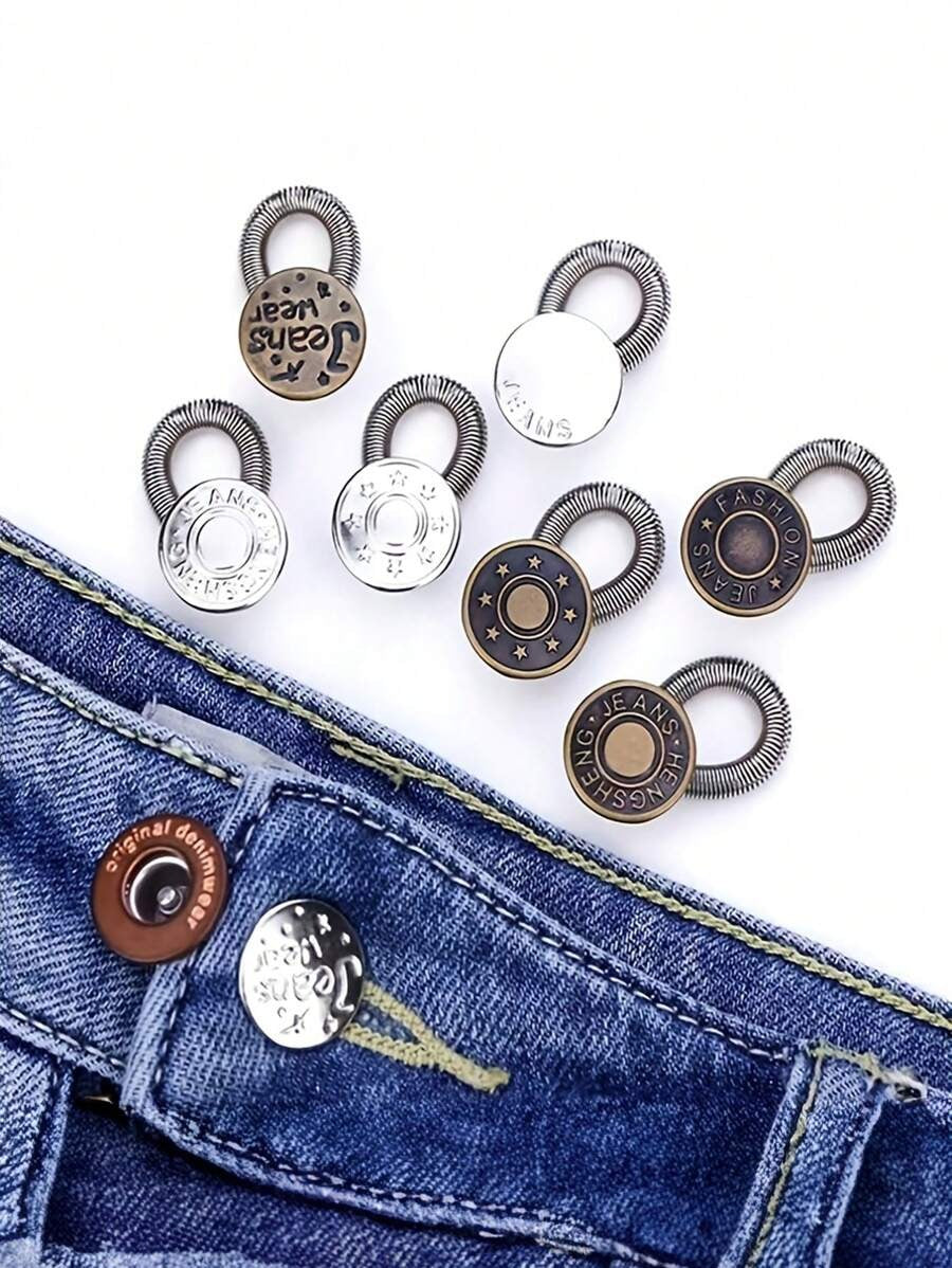 3 Pezzi A Caso Bottone Vita Rimuovibile Per Jeans - Soluzione Snellente E Adattabile Per Pantaloni In Denim