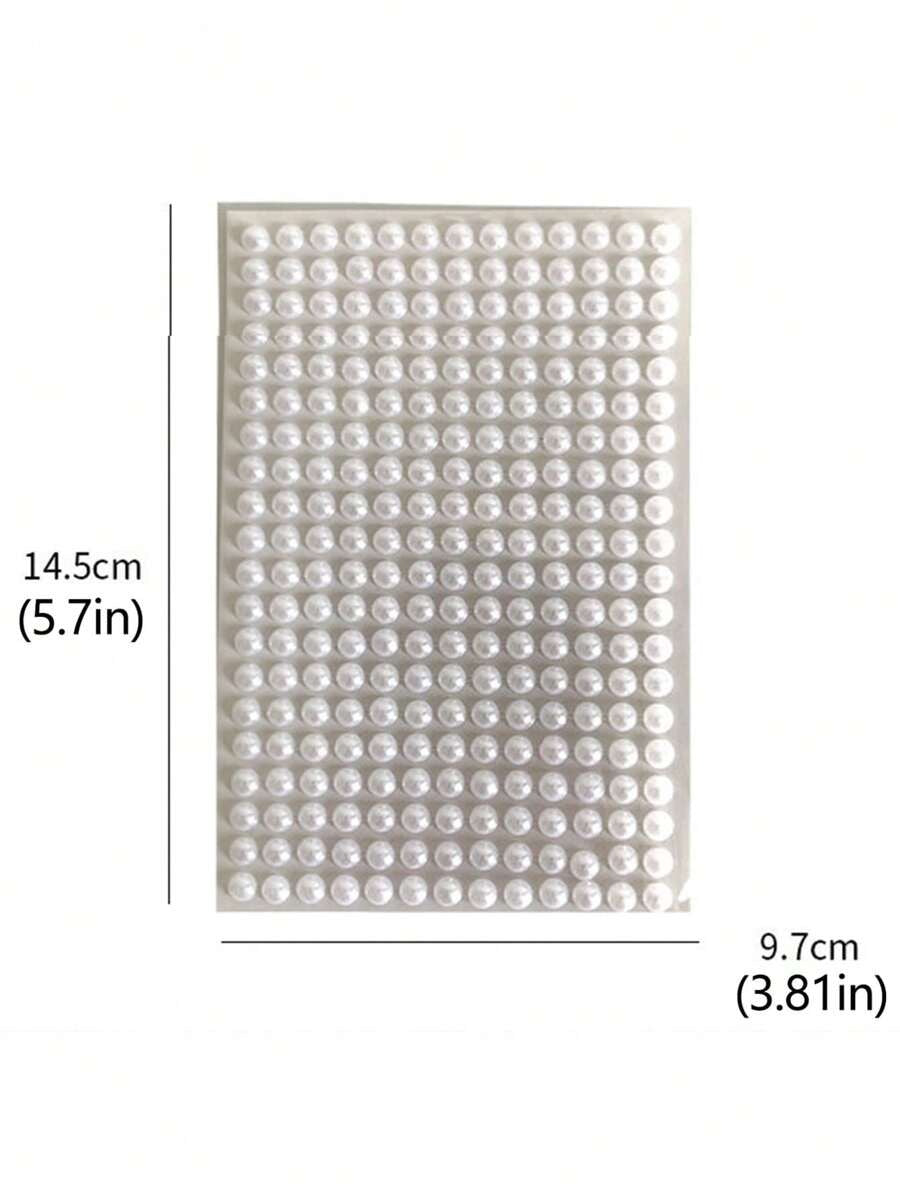 Un foglio di 260pz Adesivo decorativo per catena di perle bianche a mezza circonferenza in stile balletto "Ins" fai-da-te per Gukka Journal Scrapbooking Gift Decoration