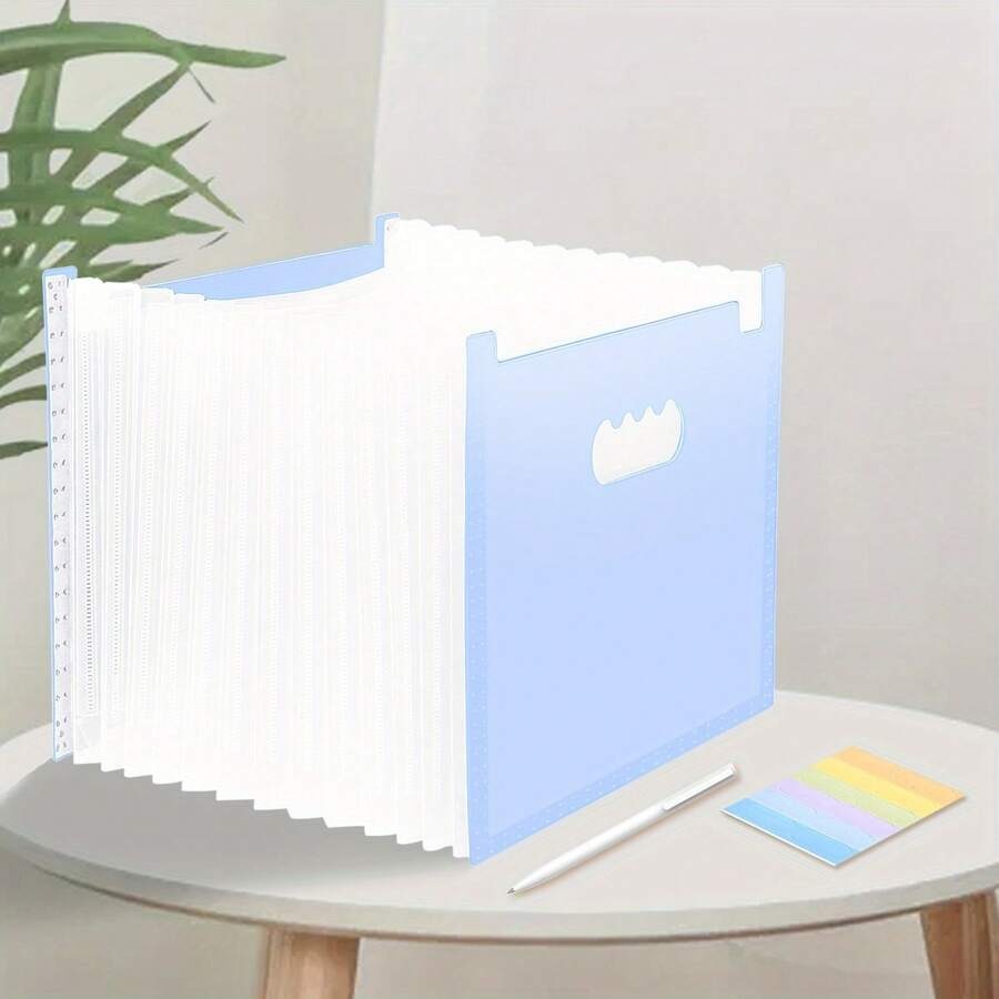 Cartella formato A4, Cartella espandibile a 13 scomparti, grande capacità, organizer trasparente per documenti, fatture e ricevute, ideale per ufficio, materiale scolastico e uso domestico, back to school