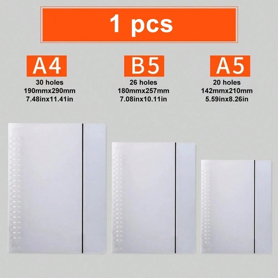 Quaderno a fogli sciolti A4/B5/A5 ricaricabile vuoto/linea/griglia/cornell disponibile pianificatore ad anelli metallici sostituibili taccuino a spirale raccoglitore con molletta per ufficio