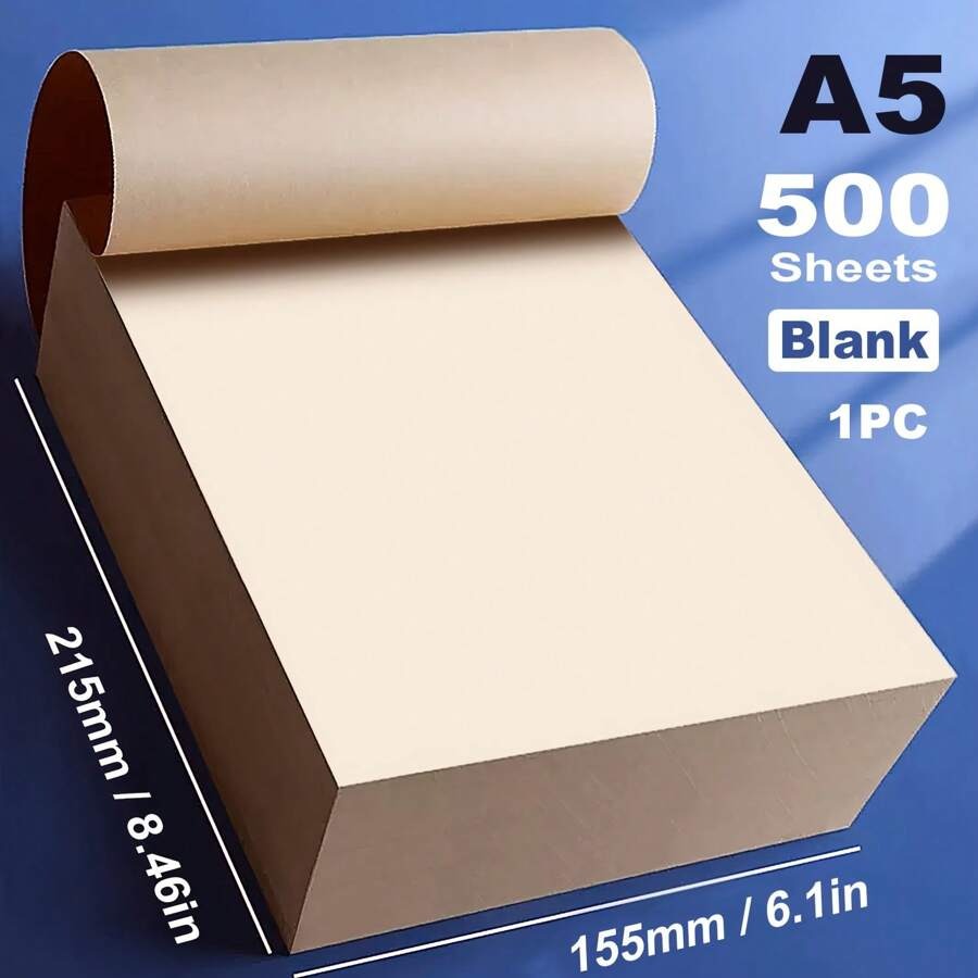 Quaderno contenente 320/500 fogli di carta da abbozzo in polpa di legno, taccuino da schizzo, per studenti, candidati agli esami, bambini per dipingere e prendere appunti