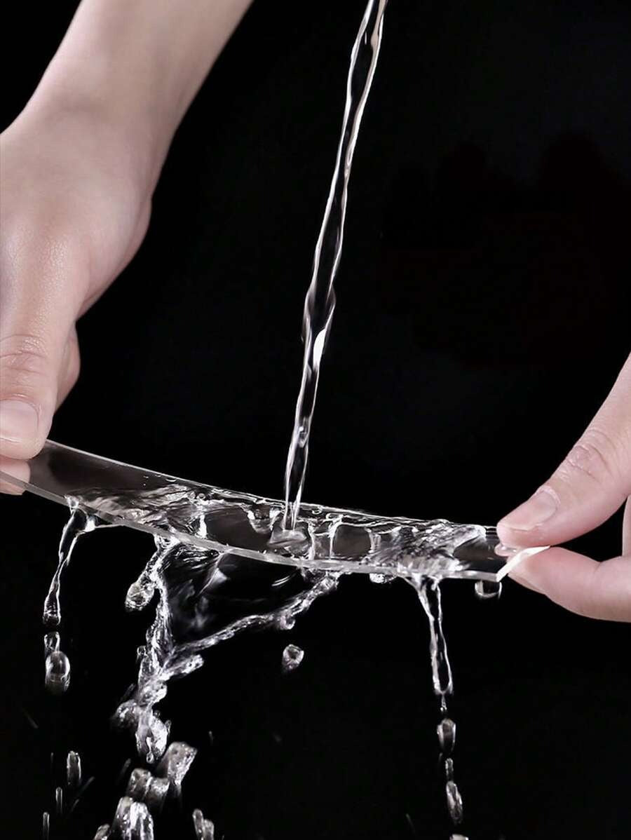 Rotolo di nastro biadesivo trasparente nano - impermeabile, riutilizzabile, senza tracce e con forte adesivo per auto, bagno, cucina, ufficio, decorazioni di palloncini per feste domestiche, resistente al calore