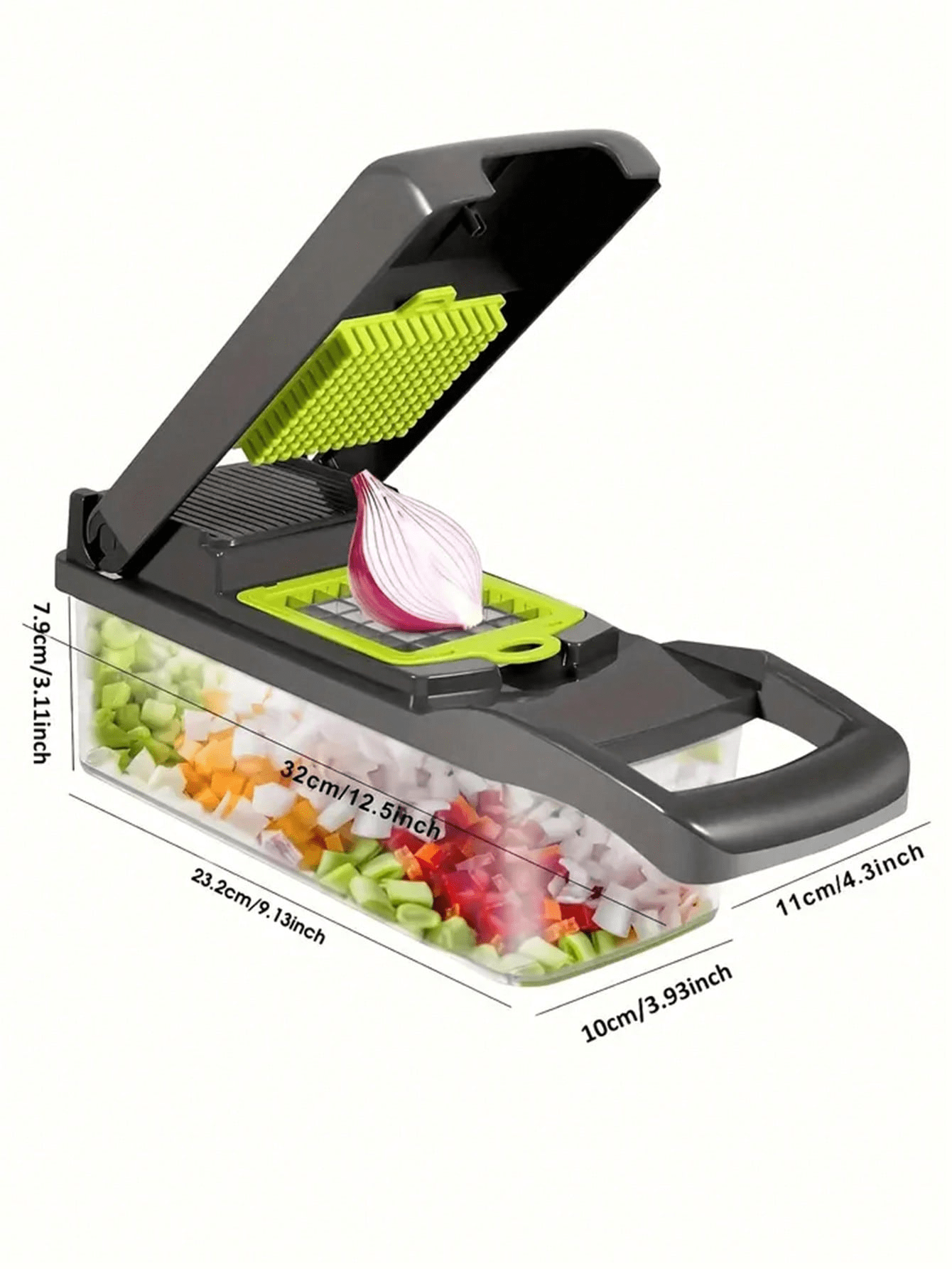Trita verdure, tritatutto da cucina multifunzione, semplice da usare per insalate, lame intercambiabili, utensile da cucina e per feste, grattugia manuale con contenitore