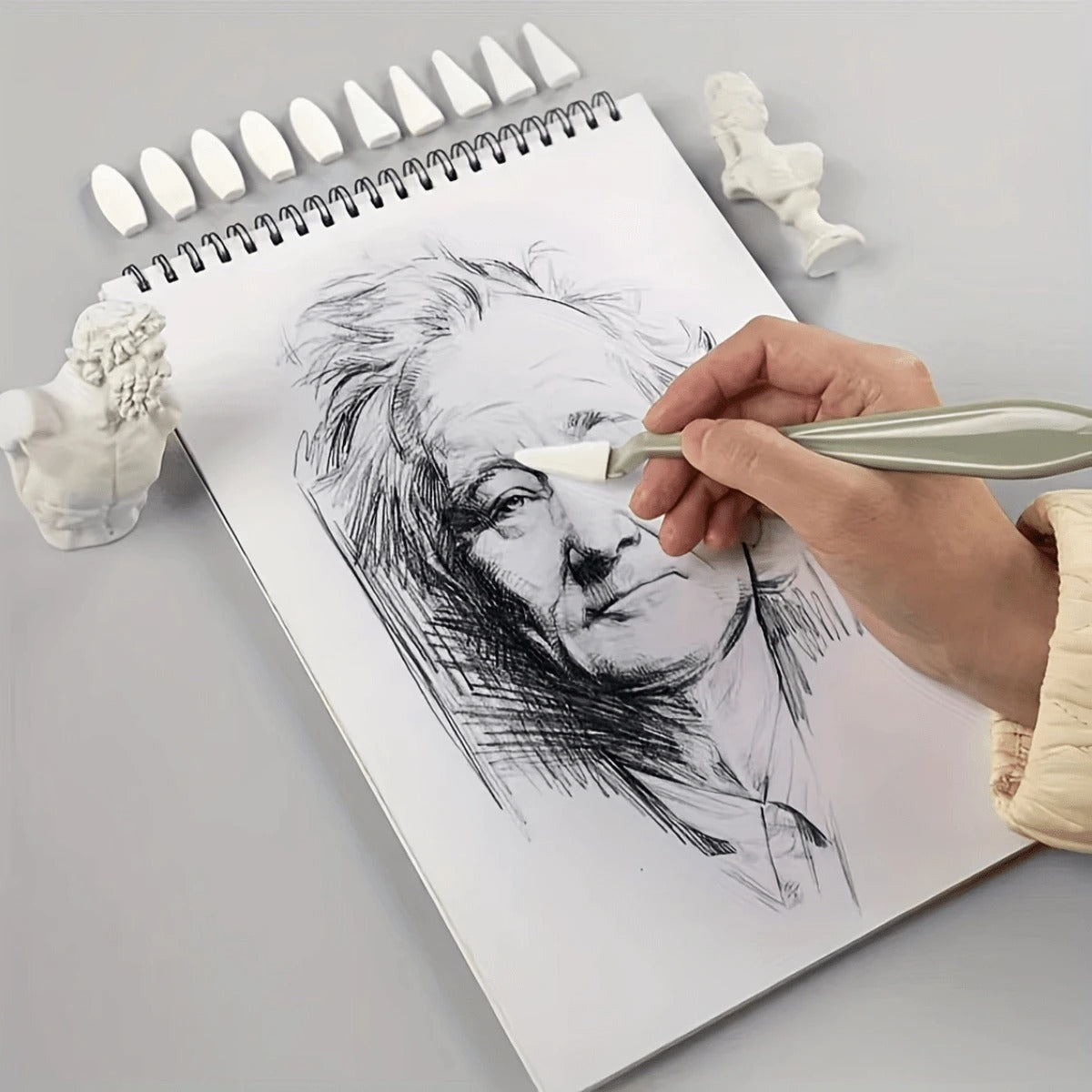 Set di 22 matite da disegno con punte sostituibili, gomma. Adatto per disegno, arte, schizzo, editing dettagli, evidenziazione e forniture scolastiche, ideale come regalo