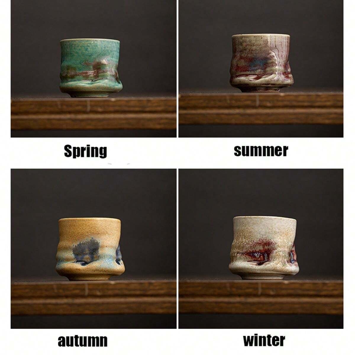 Tazza da caffè in ceramica, tazza in ceramica spessa modificata in forno, tazza sofisticata di alta qualità, sensazione di lusso di alta gamma, tazza singola retrò e creativa per uso personale