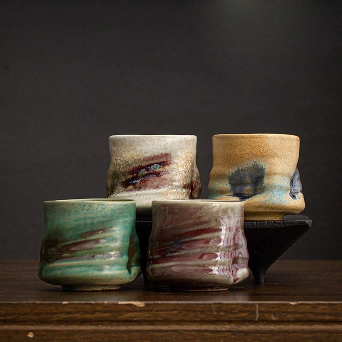 Tazza da caffè in ceramica, tazza in ceramica spessa modificata in forno, tazza sofisticata di alta qualità, sensazione di lusso di alta gamma, tazza singola retrò e creativa per uso personale