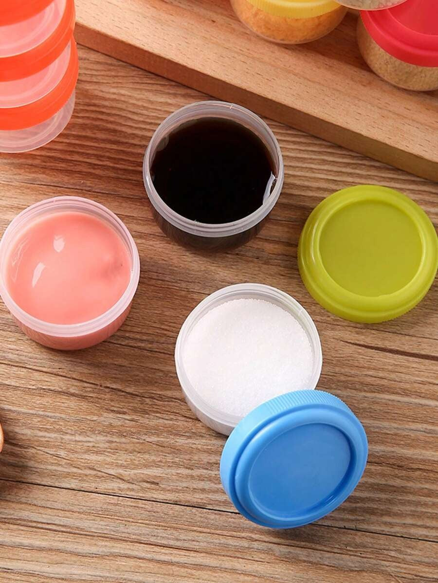 Contenitori da 35ml per condimenti per insalata con coperchi a vite, contenitori in plastica per salse e condimenti con coperchi per il pranzo scuola, forniture scolastiche, picnic, festa