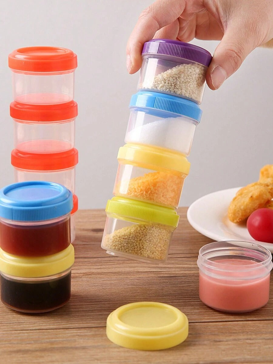 Contenitori da 35ml per condimenti per insalata con coperchi a vite, contenitori in plastica per salse e condimenti con coperchi per il pranzo scuola, forniture scolastiche, picnic, festa