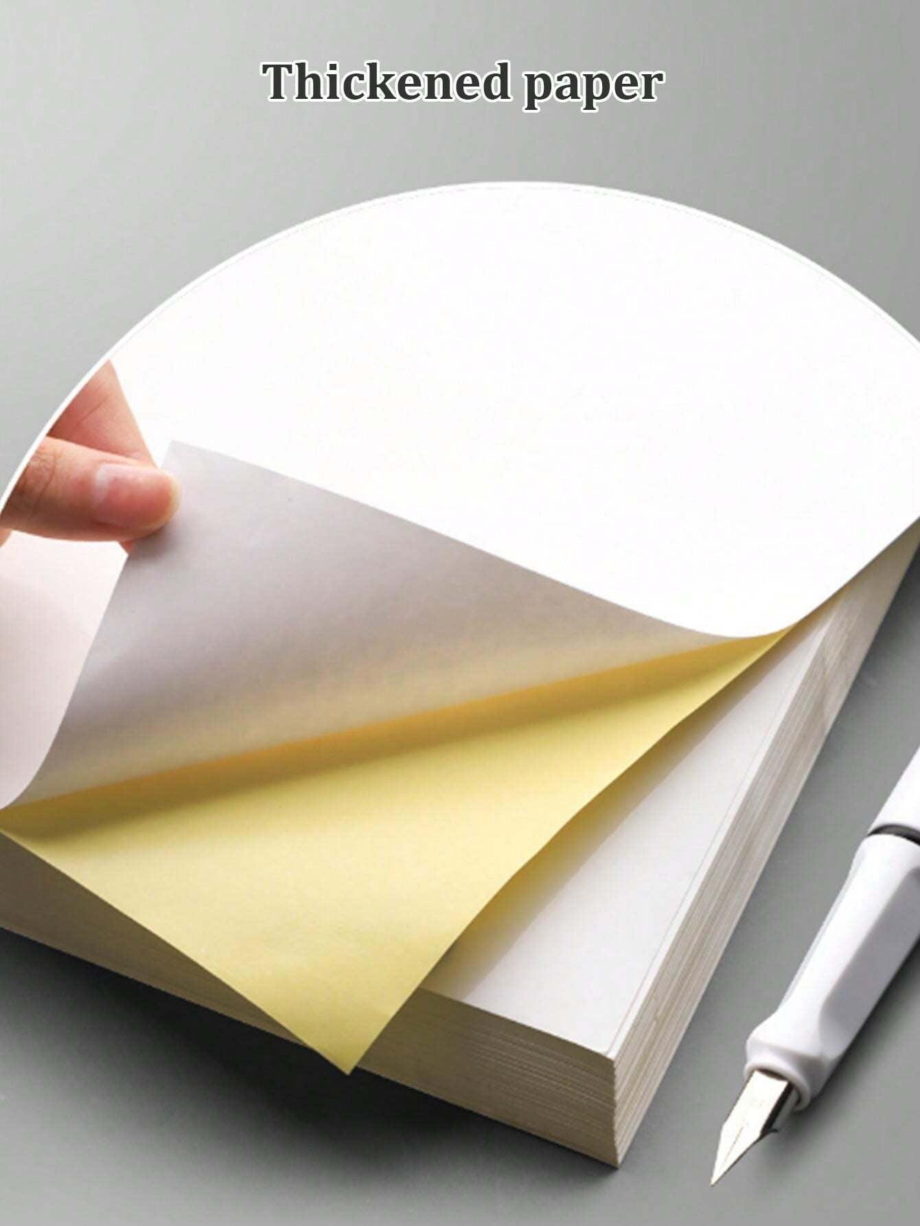 50 fogli di carta adesiva per etichette adesive lucide A4, etichette adesive lucide impermeabili bianche per stampanti laser e a getto d\"inchiostro
