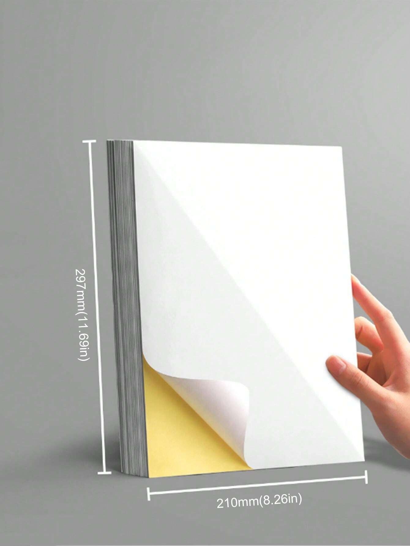 50 fogli di carta adesiva per etichette adesive lucide A4, etichette adesive lucide impermeabili bianche per stampanti laser e a getto d\"inchiostro