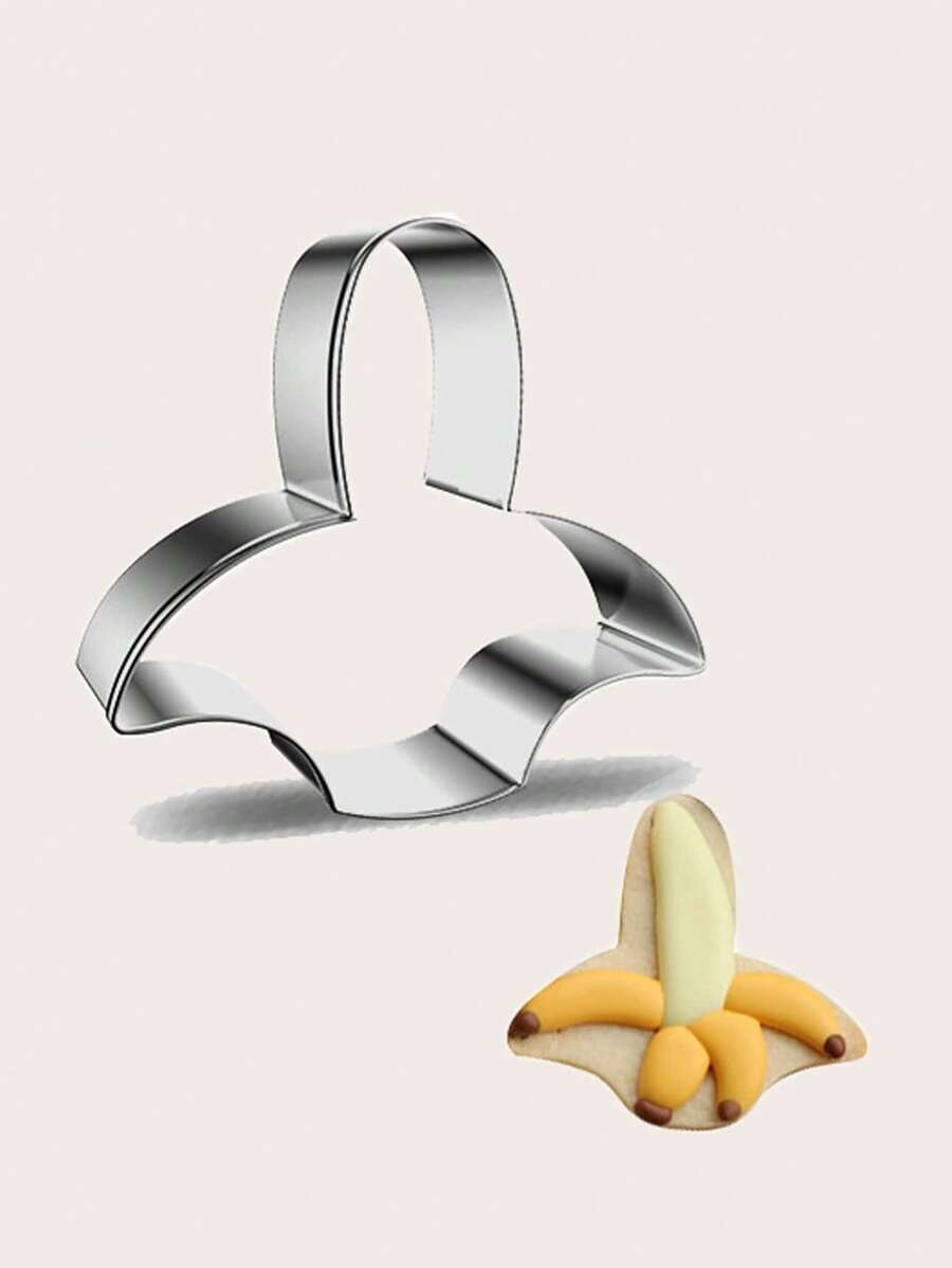 1 pezzo Stampo per biscotti in acciaio inossidabile a forma di banana, fragola e mela per la panificazione fai da te