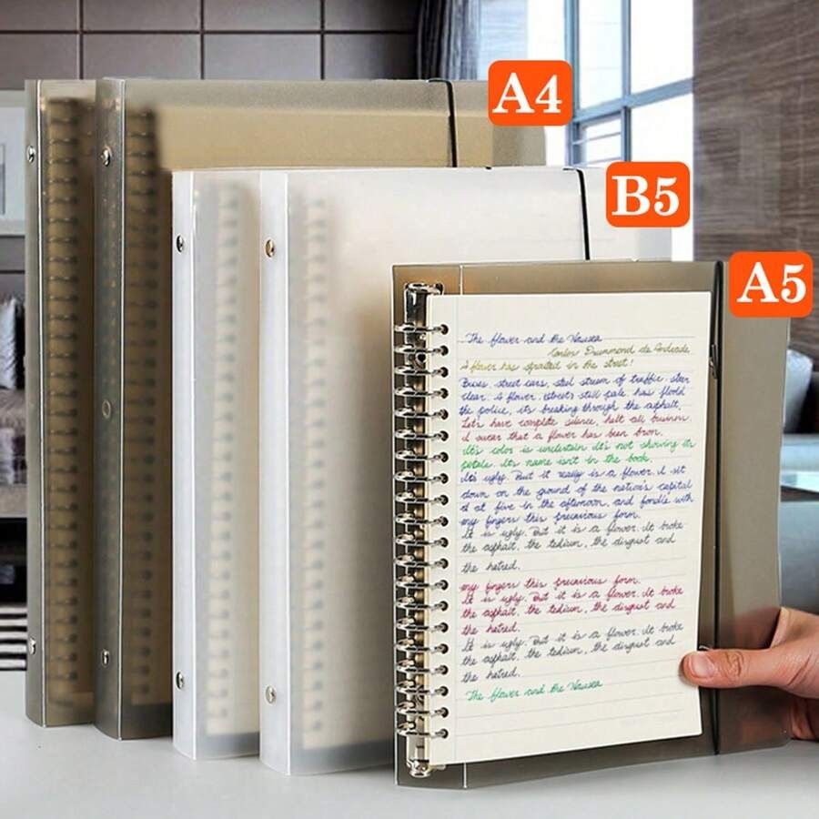 Quaderno a fogli sciolti A4/B5/A5 ricaricabile vuoto/linea/griglia/cornell disponibile pianificatore ad anelli metallici sostituibili taccuino a spirale raccoglitore con molletta per ufficio