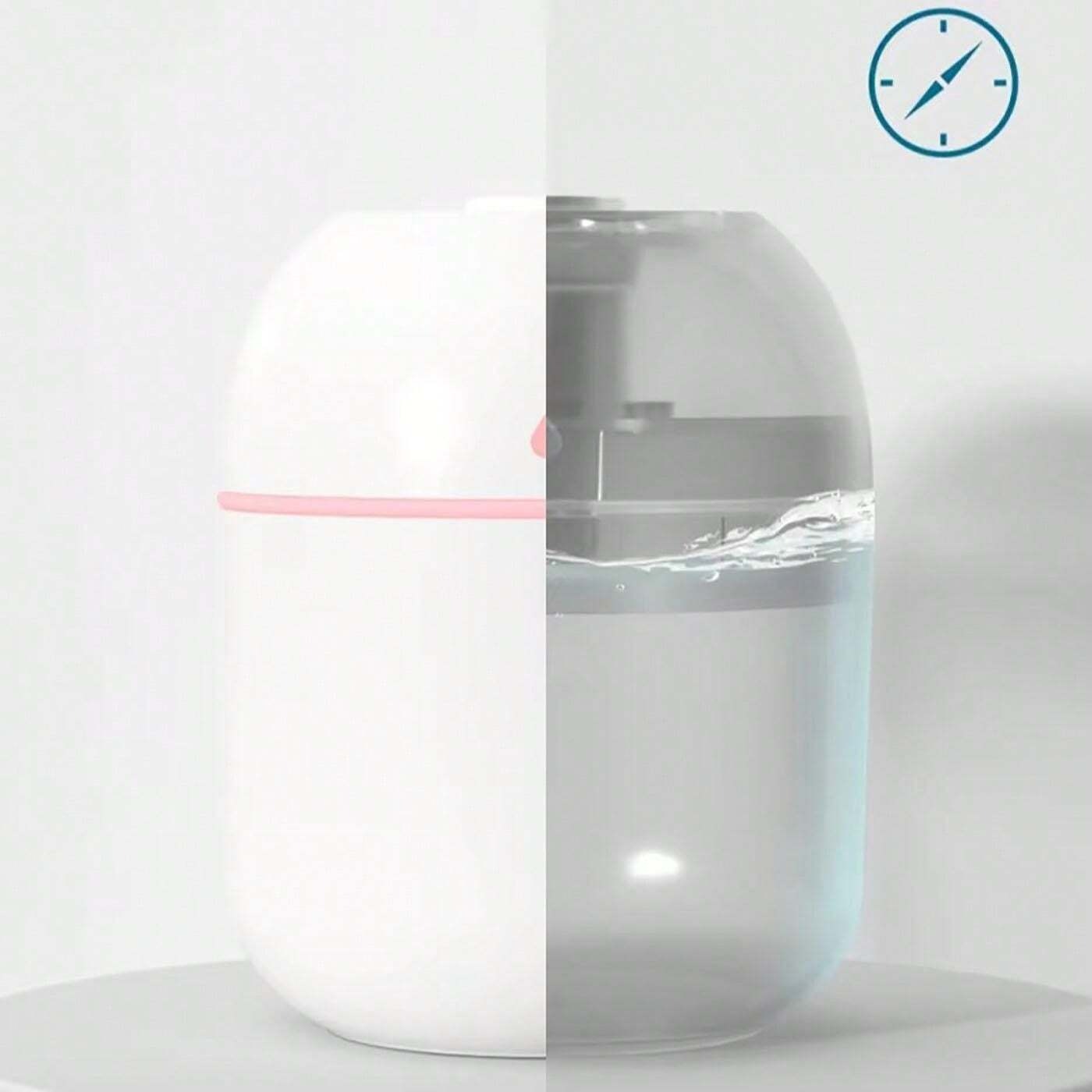 1 pezzo Mini umidificatore portatile silenzioso alimentato a USB, umidificatore d''acqua portatile per casa/ufficio/scrivania