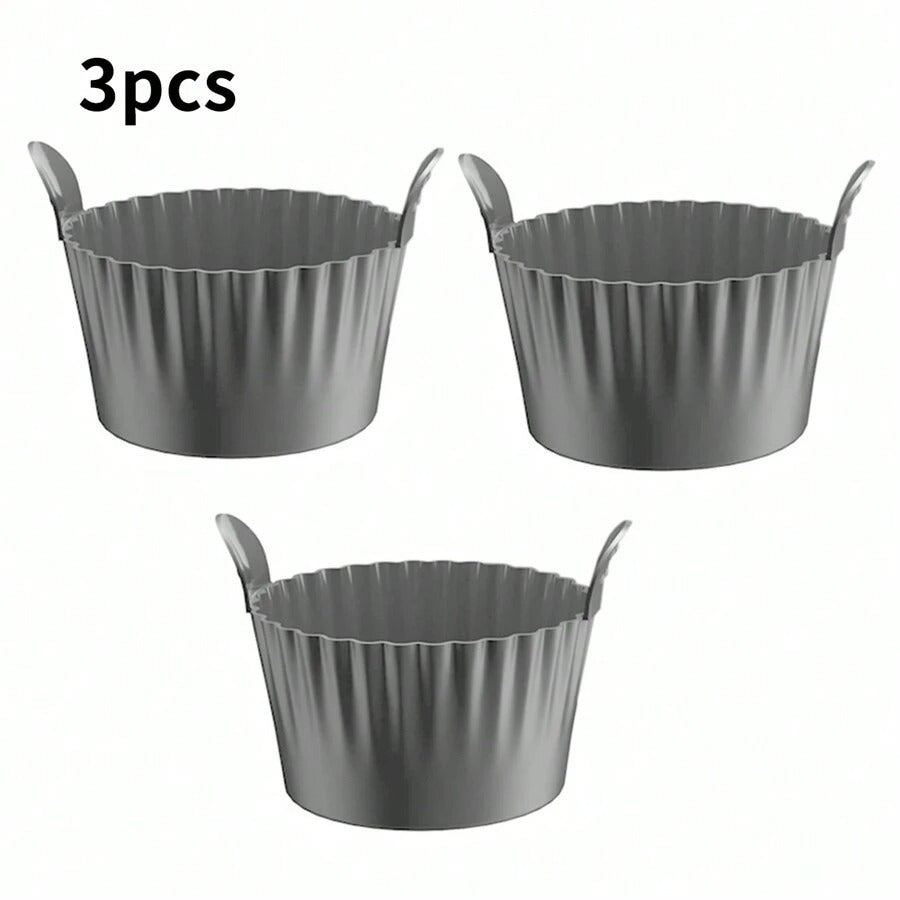Tazze in silicone riutilizzabili per friggitrice ad aria - Stampi per uova e torte, accessorio da cucina essenziale per una cottura a vapore sana