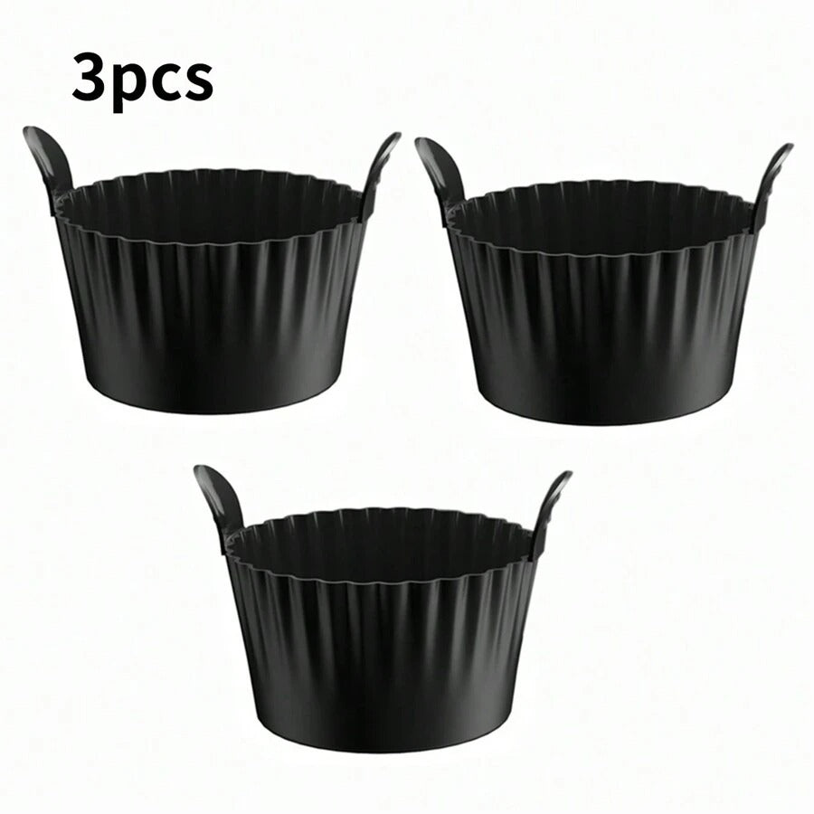 Tazze in silicone riutilizzabili per friggitrice ad aria - Stampi per uova e torte, accessorio da cucina essenziale per una cottura a vapore sana