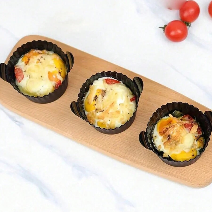 Tazze in silicone riutilizzabili per friggitrice ad aria - Stampi per uova e torte, accessorio da cucina essenziale per una cottura a vapore sana