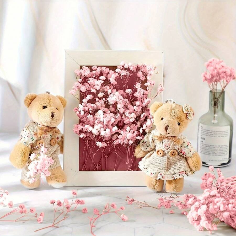Elegante mazzolino di fiori di gypsophila rosa chiaro essiccati - delicati fiori avorio per riempire vasi, decorazioni per matrimoni, casa, ufficio, feste, giardino, biglietti, bricolage e composizioni floreale