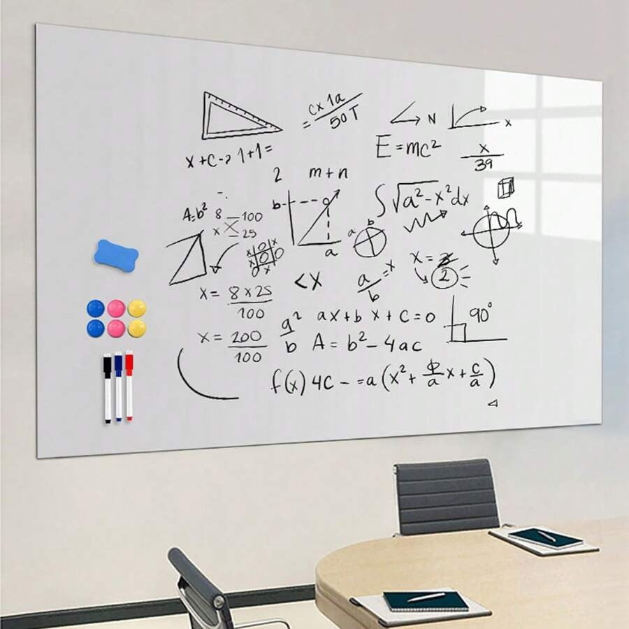 Carta magnetica cancellabile a secco, carta da parati morbida per lavagna bianca, adesivo da parete, 40*60cm/15.7*23.6in, 45*100cm/17.7*39.3in, adesivo per graffiti per lavorare da casa, uso adulto per ufficio/insegnamento