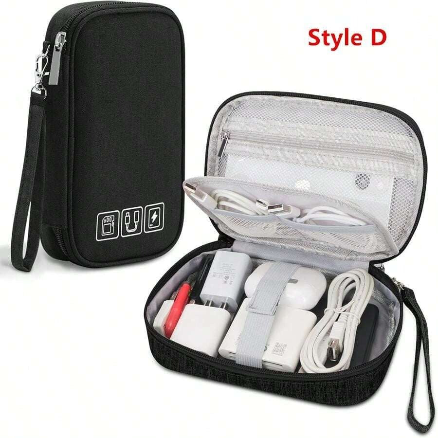 1 pezzo Borsa portatile impermeabile per l'organizzazione di elettronica, cavi e caricabatterie, borse per cosmetici, makeup, accessori da viaggio