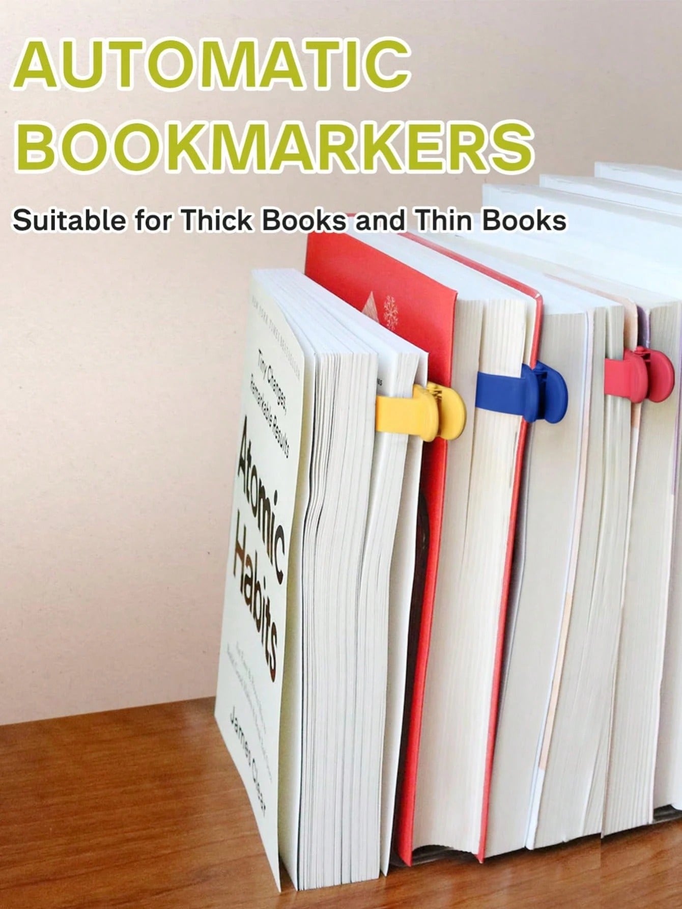 Segnalibro automatico, segnalibri in silicone per lettura donne, uomini, bambini, amanti dei libri, segnalibri carini e unici per lettura, accessori per la lettura, regali per gli appassionati di libri