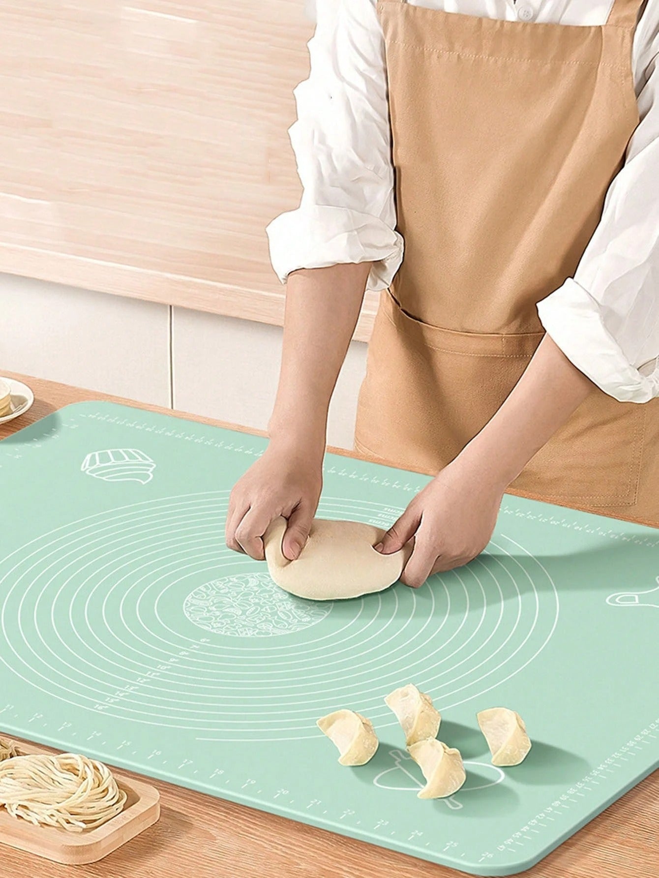 1 pezzo Tappetino in silicone extra large da 70 cm / 65 cm / 50 cm per impastare, antiaderente, per stendere la pasta, tappetino da forno, tagliere per pane e pasticceria, tappetino in silicone per croste di torte