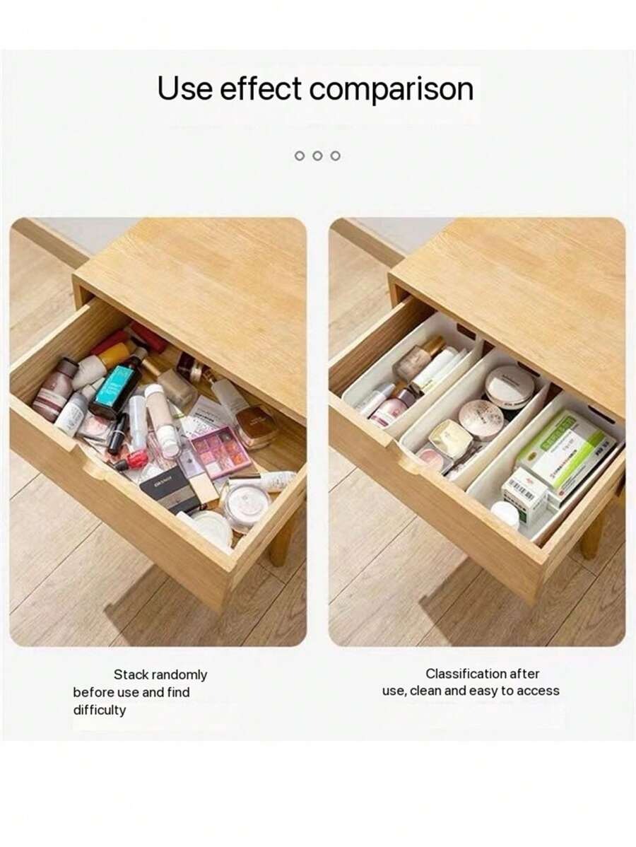 10 pezzi/5 pezzi Scatola portaoggetti multifunzione, custodia per cosmetici da tavolo con cassetti, organizer per cassetti in plastica trasparente combinata, versatile, scatola portaoggetti trasparente per il trucco, elegante scatola portaoggetti