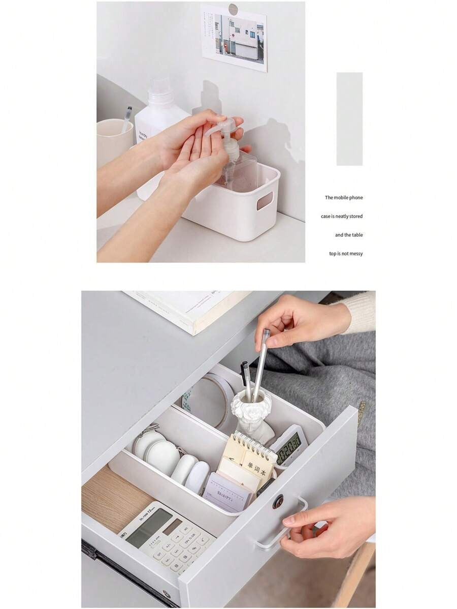 10 pezzi/5 pezzi Scatola portaoggetti multifunzione, custodia per cosmetici da tavolo con cassetti, organizer per cassetti in plastica trasparente combinata, versatile, scatola portaoggetti trasparente per il trucco, elegante scatola portaoggetti
