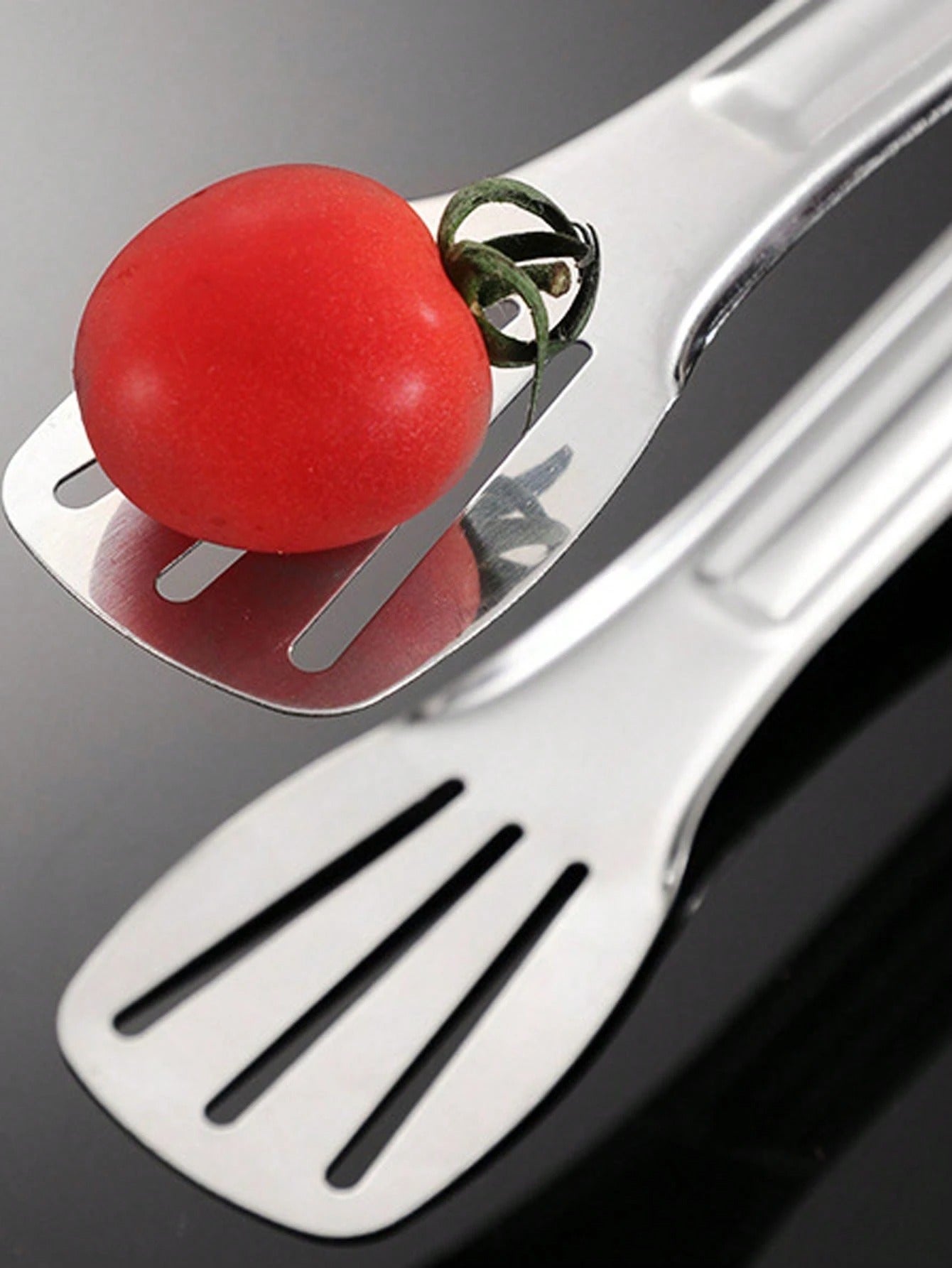 Pinze per alimenti in acciaio inossidabile da 7 pollici/9 pollici/12 pollici/14 pollici a 3 punte, rinforzate e resistenti al calore, per cucinare in casa, BBQ, bistecca, self-service, pinze per pane