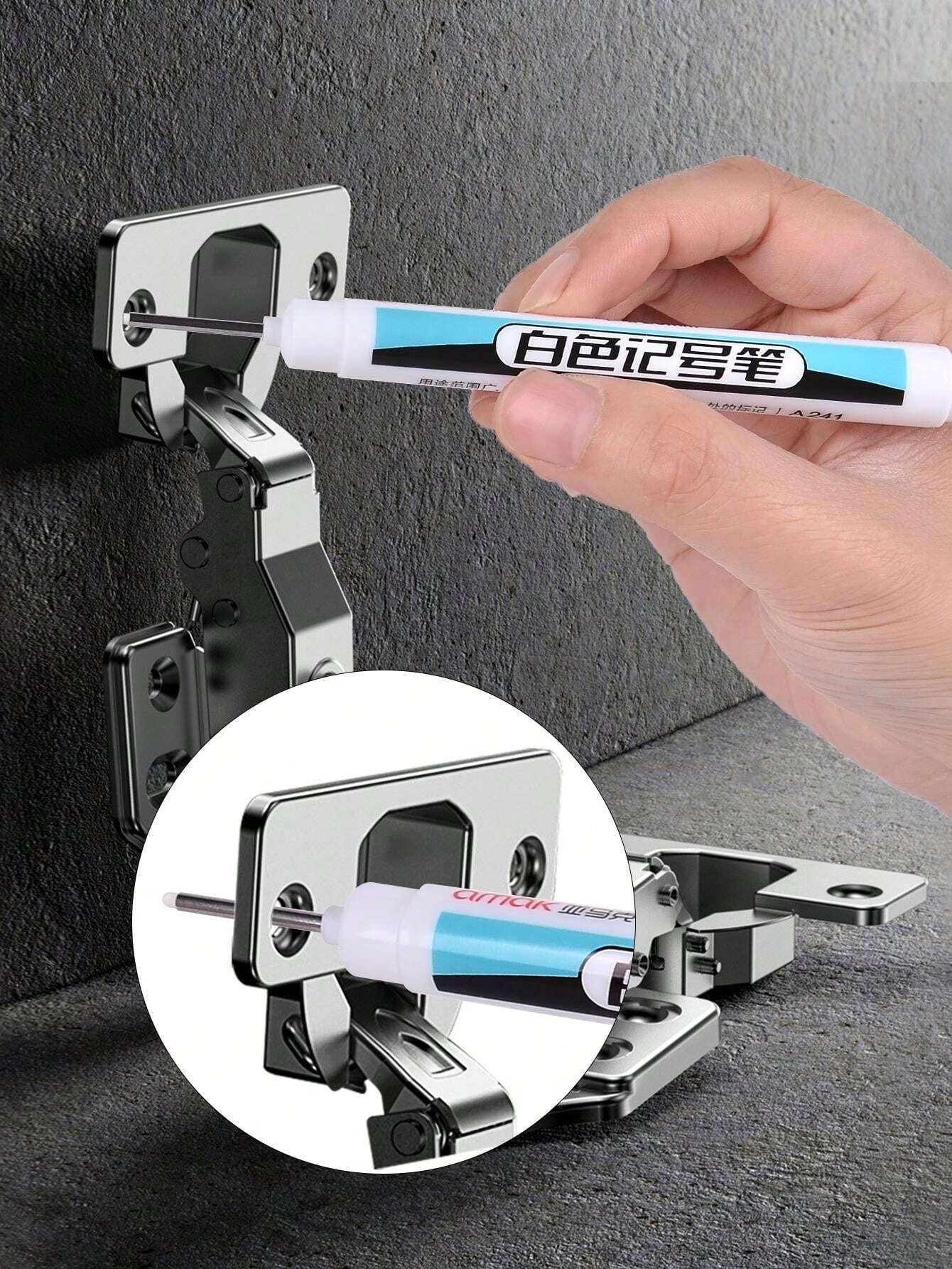 Pennarelli bianchi, Punte da (0,7 mm, 1 mm, 2,0 mm, 2,5 mm), Pennarello per segni profondi, Perfetti per falegnami, architetti, costruttori, vetro, pneumatici