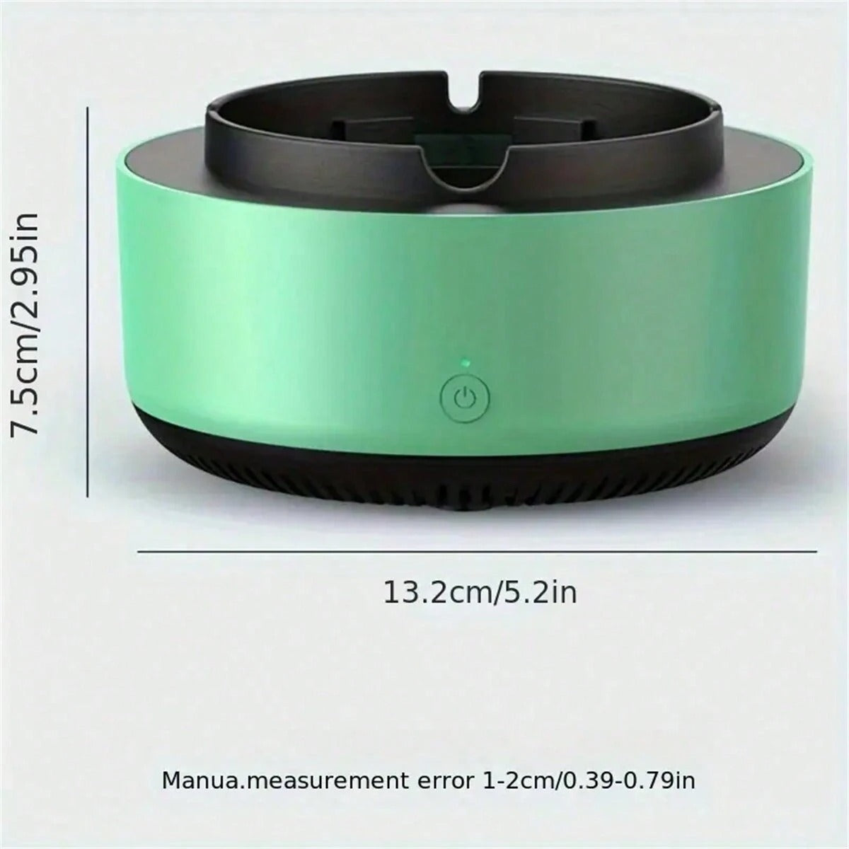 1 posacenere intelligente auto-estinguente con purificatore d'aria a ioni negativi, posacenere rotondo multifunzionale in plastica per uso domestico, ufficio e all'aperto - richiede 2 batterie AA (non incluse)