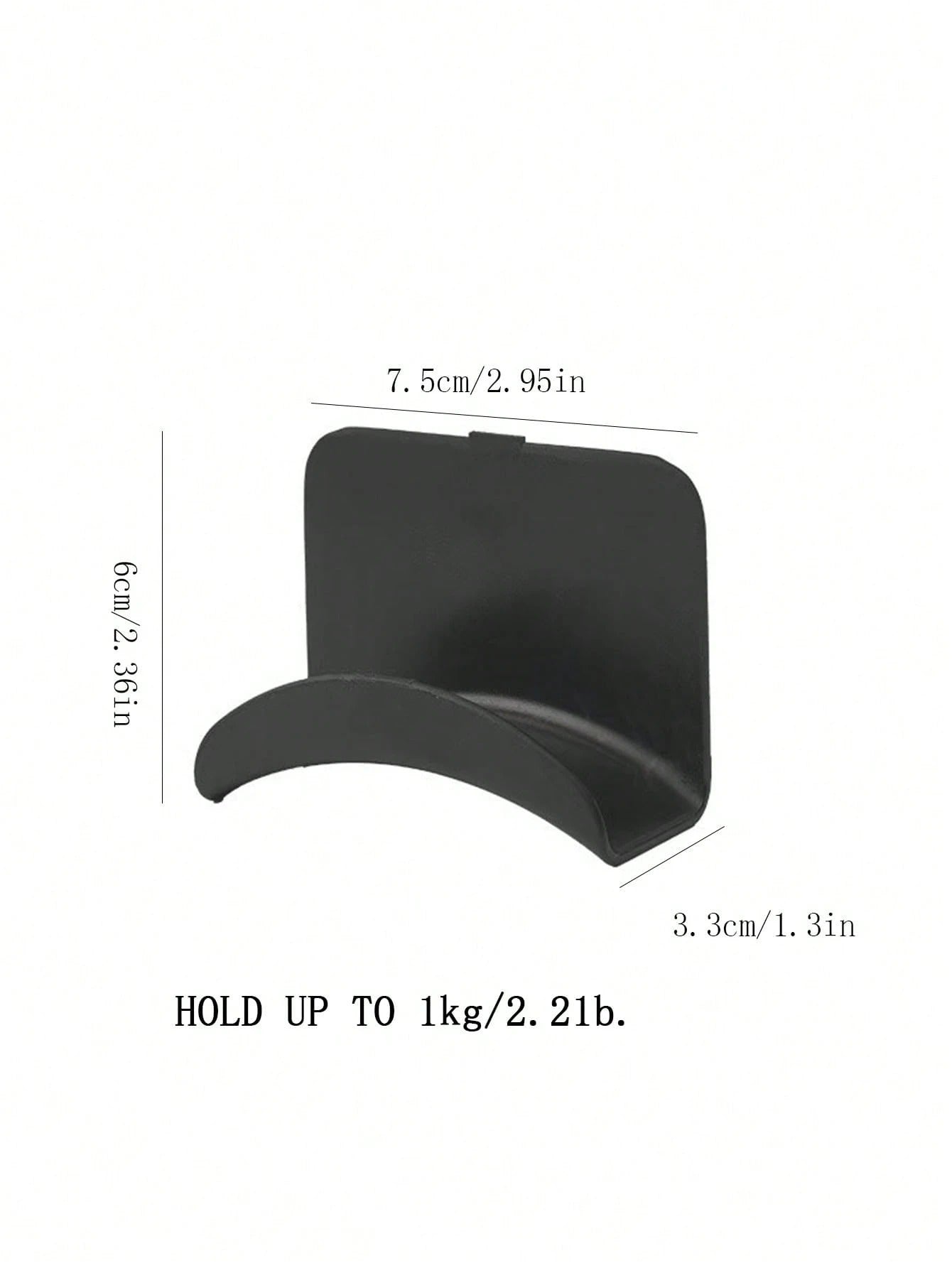 1 pezzo Gancio da parete multifunzione contemporaneo - Supporto in plastica per cuffie e cappelli, installazione semplice senza bisogno di trapano, gancio da appendere sotto la scrivania