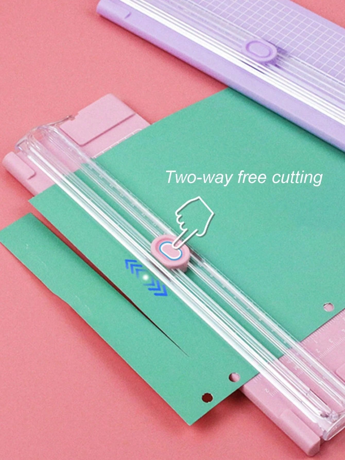 Taglierina per carta A4/A3, Taglierina per carta portatile in plastica, Mini strumento di taglio per foto, Lama da taglio manuale da scrivania