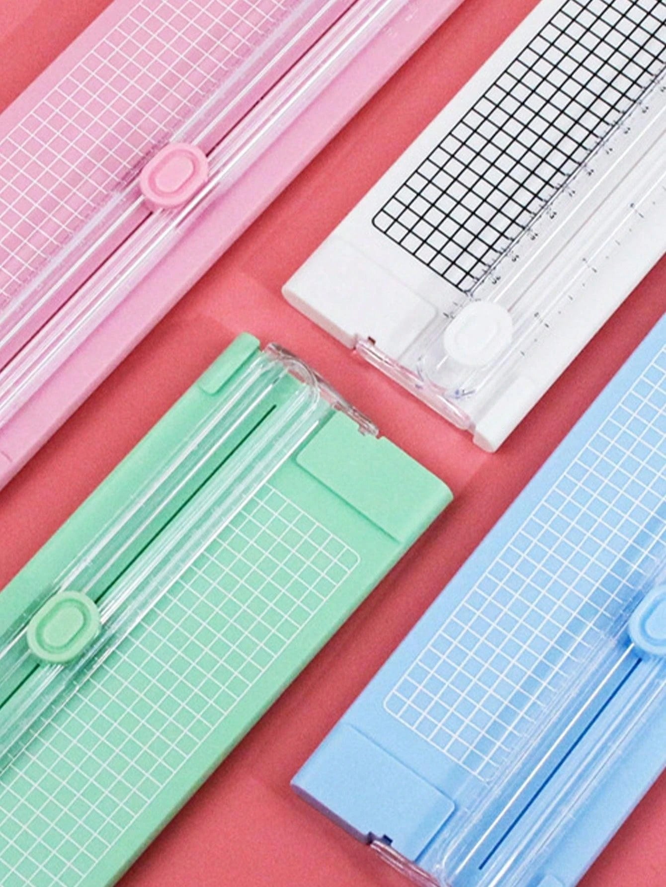 Taglierina per carta A4/A3, Taglierina per carta portatile in plastica, Mini strumento di taglio per foto, Lama da taglio manuale da scrivania