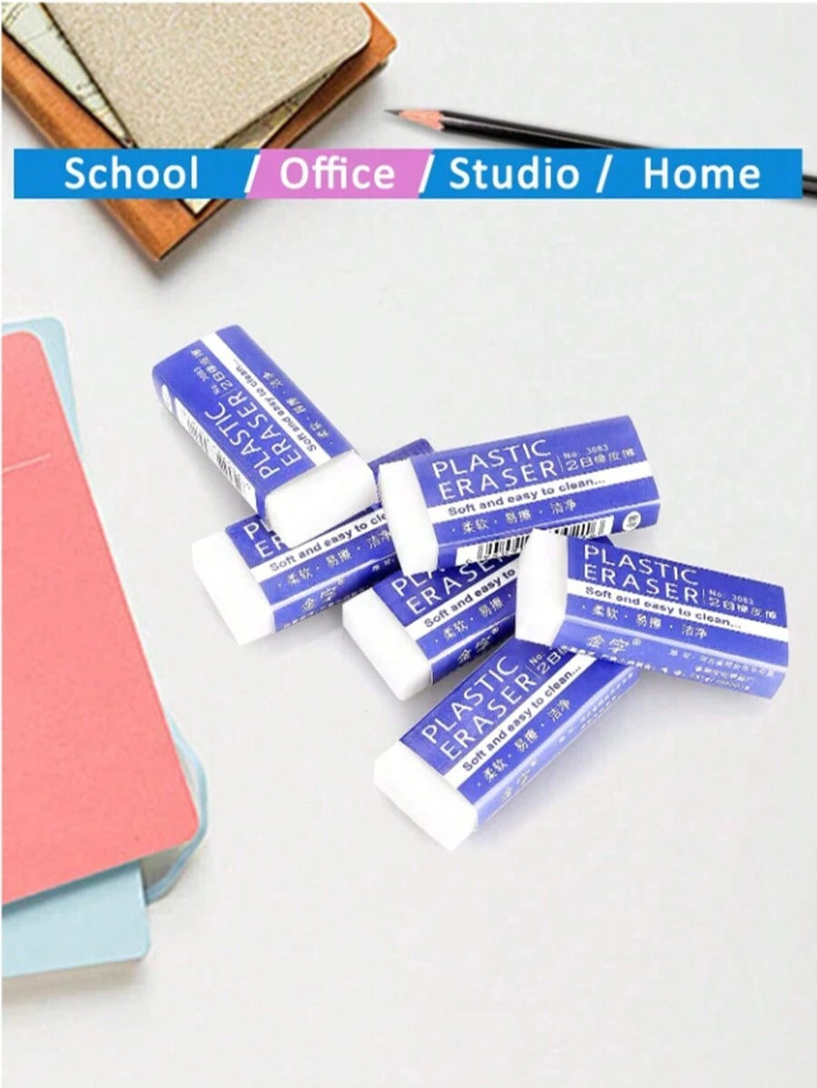 Gomme da cancellare per scuola/ufficio, gomme da disegno bianche, gomme per artisti, puliscono e rimuovono senza danneggiare la carta, adatte per studenti, colori/stili casuali