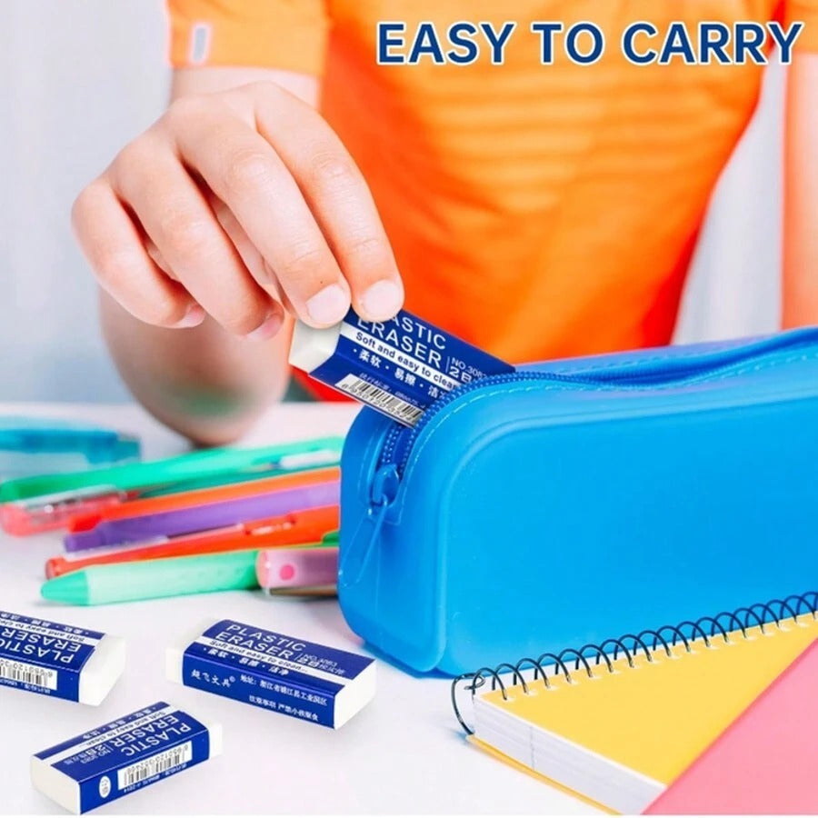 Gomme da cancellare per scuola/ufficio, gomme da disegno bianche, gomme per artisti, puliscono e rimuovono senza danneggiare la carta, adatte per studenti, colori/stili casuali