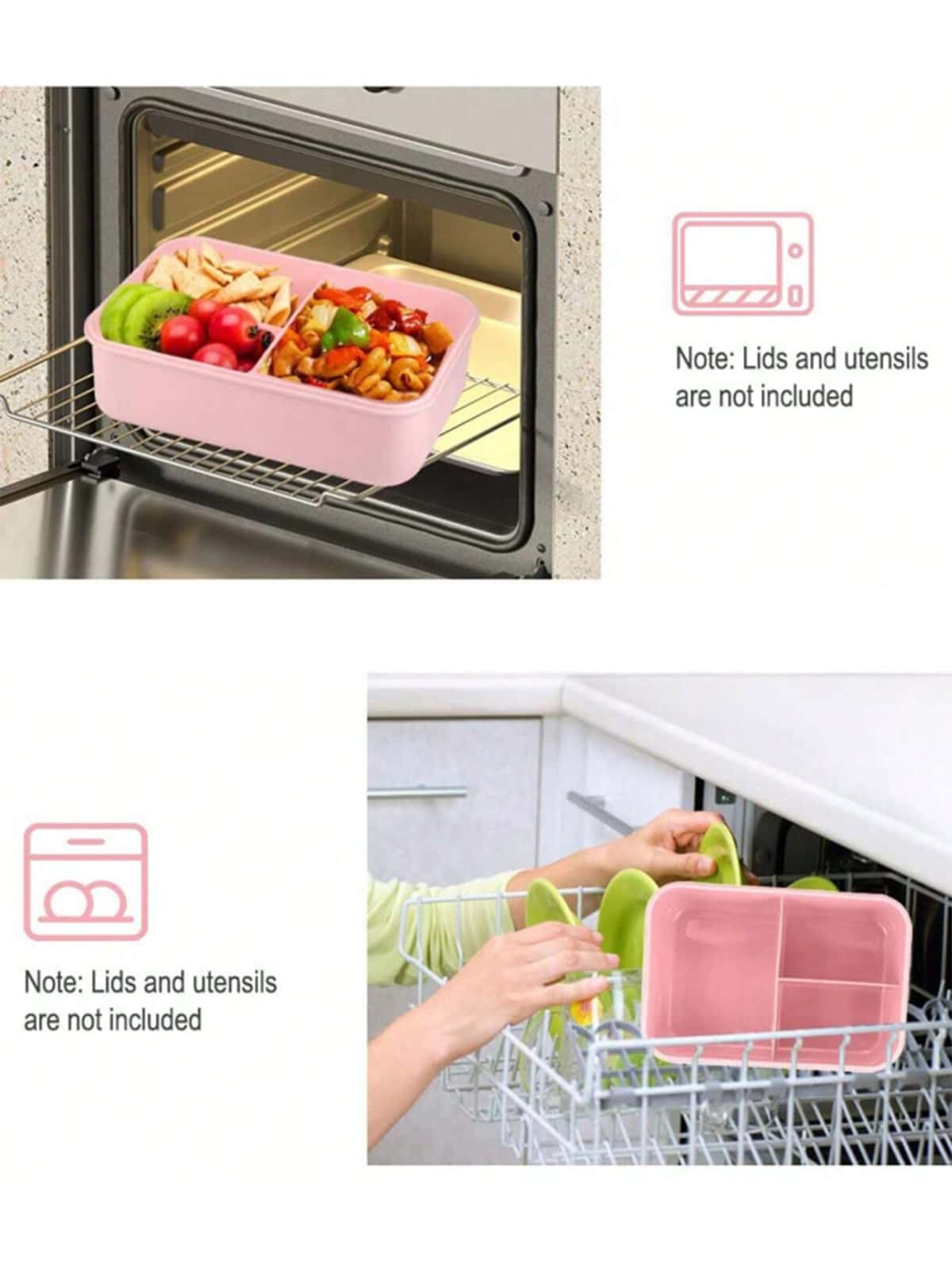Set Scatola Bento per adulti, contenitori per uomini e donne con 3 scomparti, contenitore per cibo con posate, barattolo per salse, pirottini per muffin, per microonde e lavastoviglie, marrone