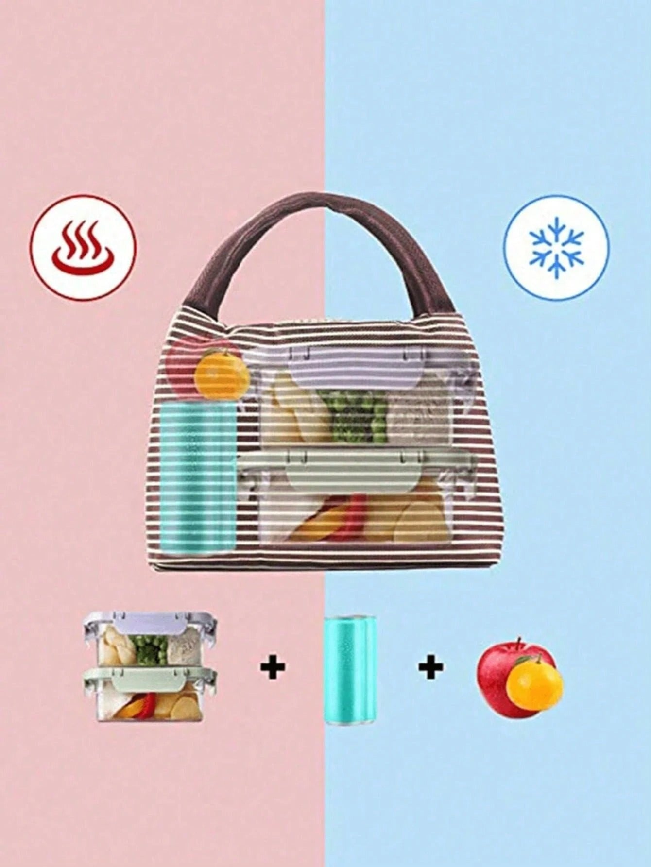 Set Scatola Bento per adulti, contenitori per uomini e donne con 3 scomparti, contenitore per cibo con posate, barattolo per salse, pirottini per muffin, per microonde e lavastoviglie, marrone