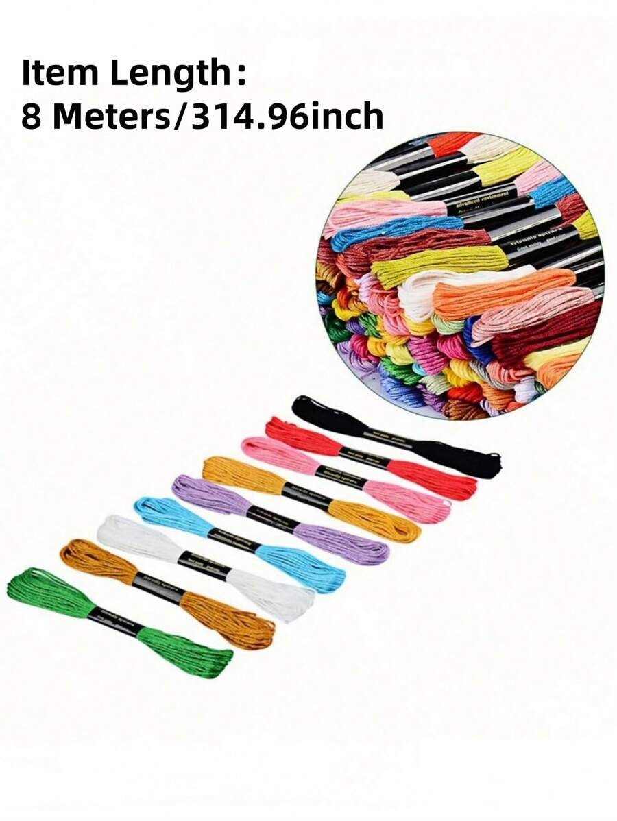 Set da 12/24/36/50/100 colori di fili colorati per ricamo, per braccialetti, per lavori artigianali in seta, filo per ricamo aromatico, set di filati per cucito e ricamo fai-da-te, per lavoretti creativi