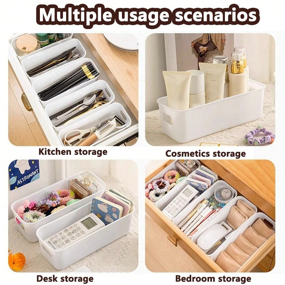 Scatola portaoggetti con 2 cassetti, utilizzabile per organizzare la scrivania, per conservare strumenti di trucco e prodotti per la cura della pelle, nonché per conservare i gioielli, accessori per il tavolino da toeletta, accessori per il bagno
