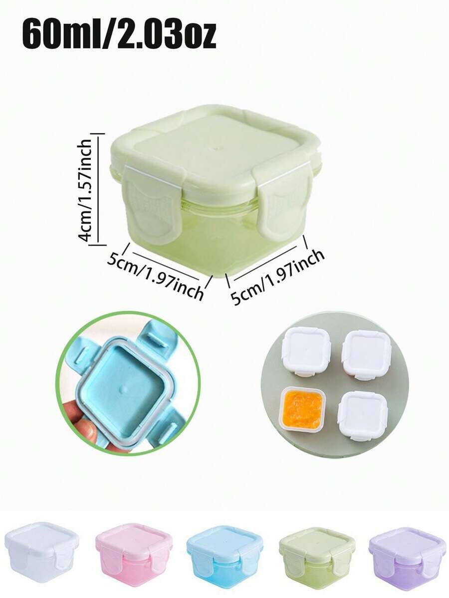 Contenitori da 35ml per condimenti per insalata con coperchi a vite, contenitori in plastica per salse e condimenti con coperchi per il pranzo scuola, forniture scolastiche, picnic, festa