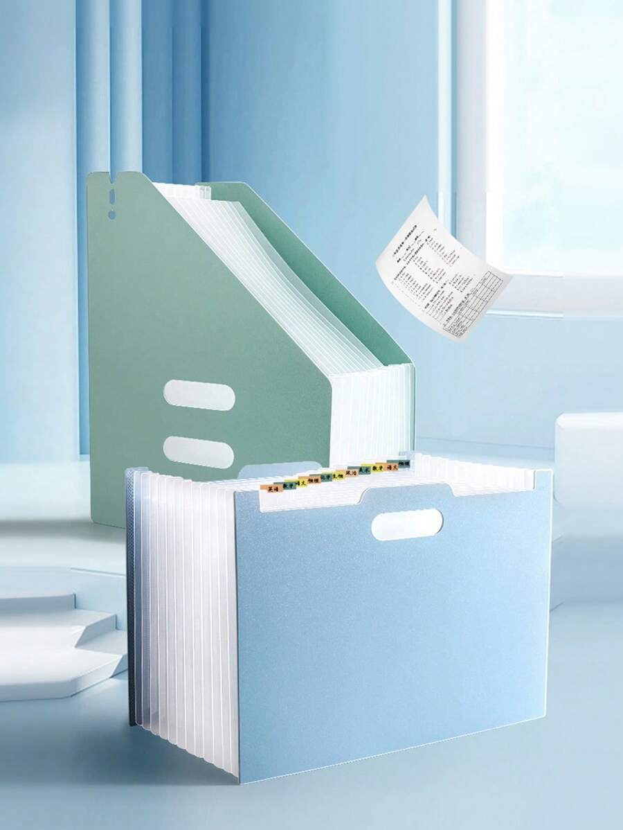 Cartella espandibile formato A4 - 13 tasche, organizer a fisarmonica per documenti, portatile e con impugnatura, multilivello, per studenti, documenti, elaborati, grande capacità, organizer da scrivania