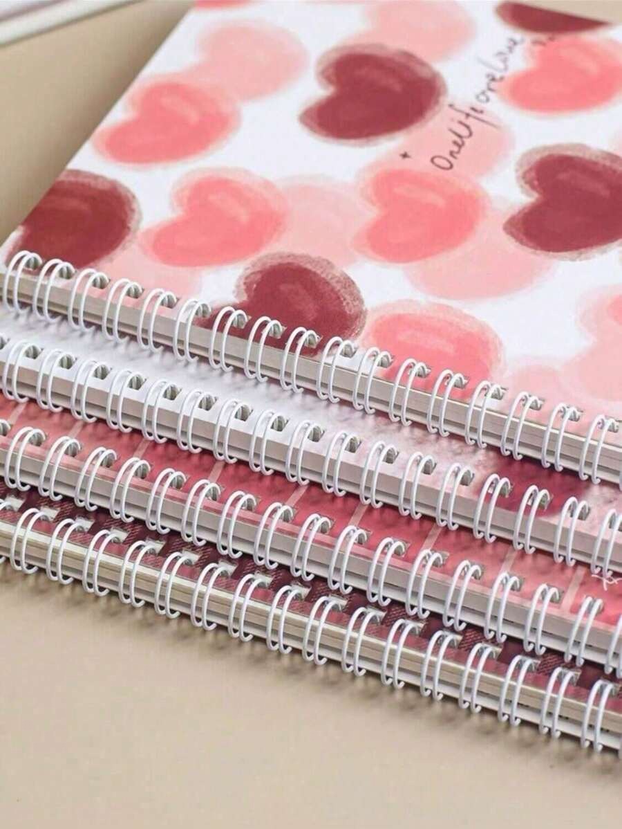 Set da 4 quaderni a spirale formato A5 con copertina di cartoni animati carini, 60 pagine a righe, con disegno casuale sul retro, adatti per il ritorno a scuola