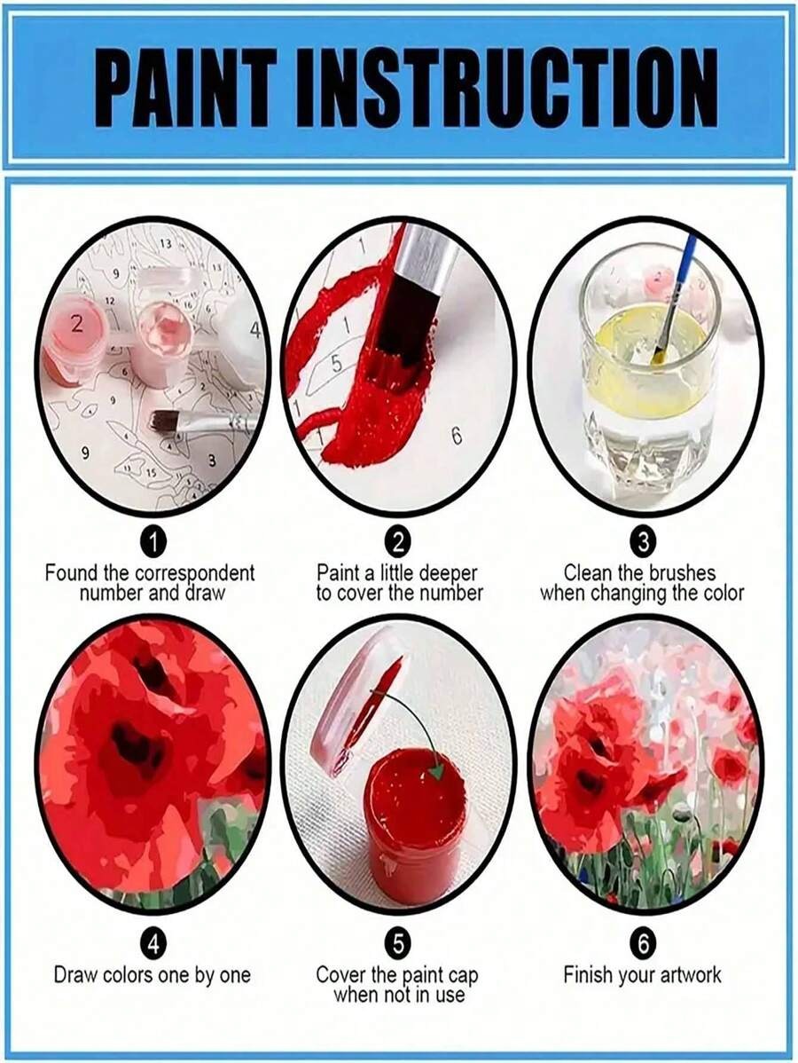 Artistica Pittura a Numeri Fai-da-Te, Kit di Pittura ad Olio Artistica per Decorazione della Camera da Letto e Decorazione Murale, Metodo di Pittura Semplice e Divertente, Nessun Requisito di Base per il Disegno
