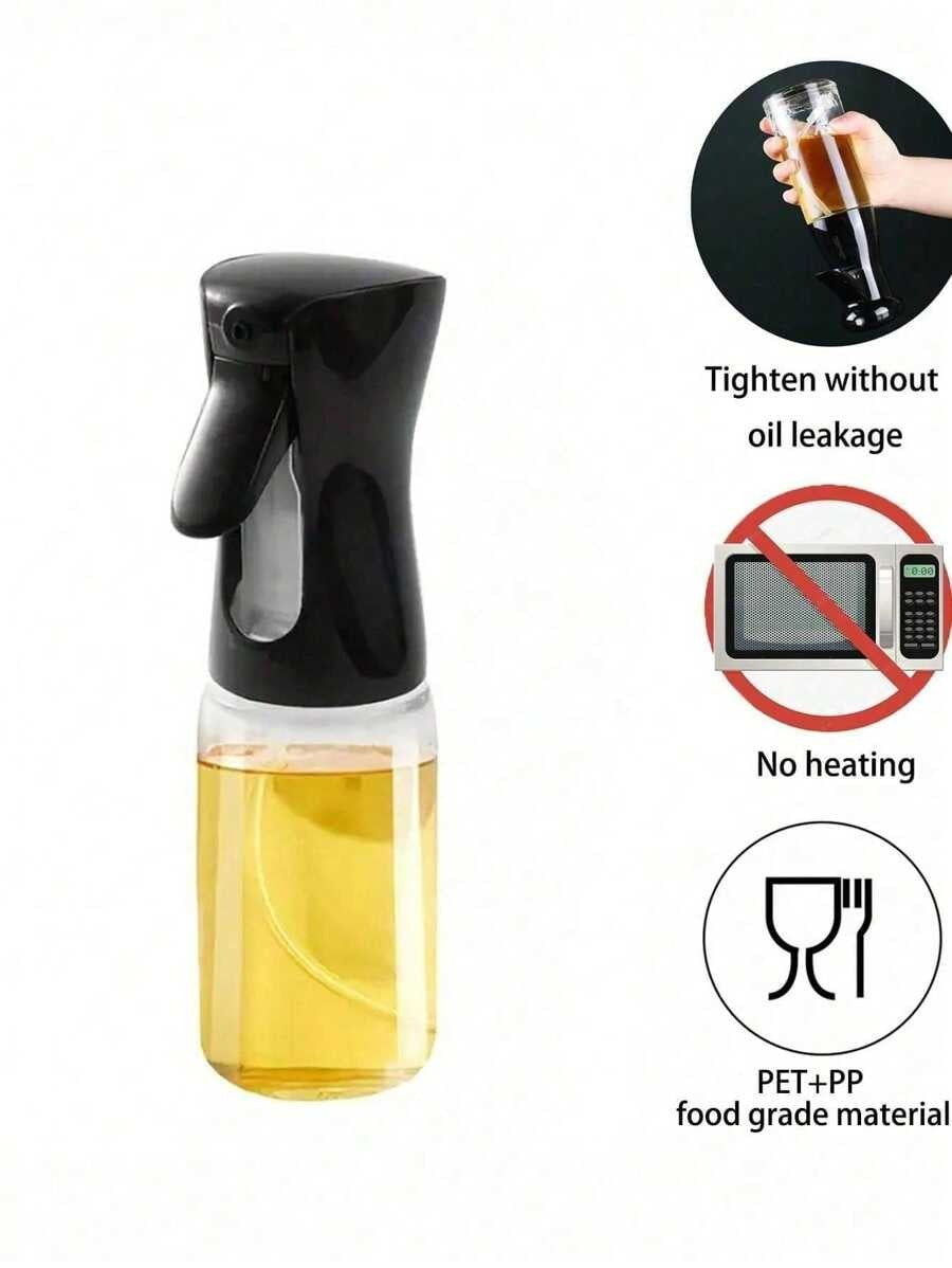 Spruzzatore per barbecue, dispenser trasparente, bottiglia creativa per olio da cucina con erogatore a spruzzo fine per condire, bottiglia spray in plastica utilizzabile per friggitrice ad aria, annaffiare i fiori, olio d'oliva