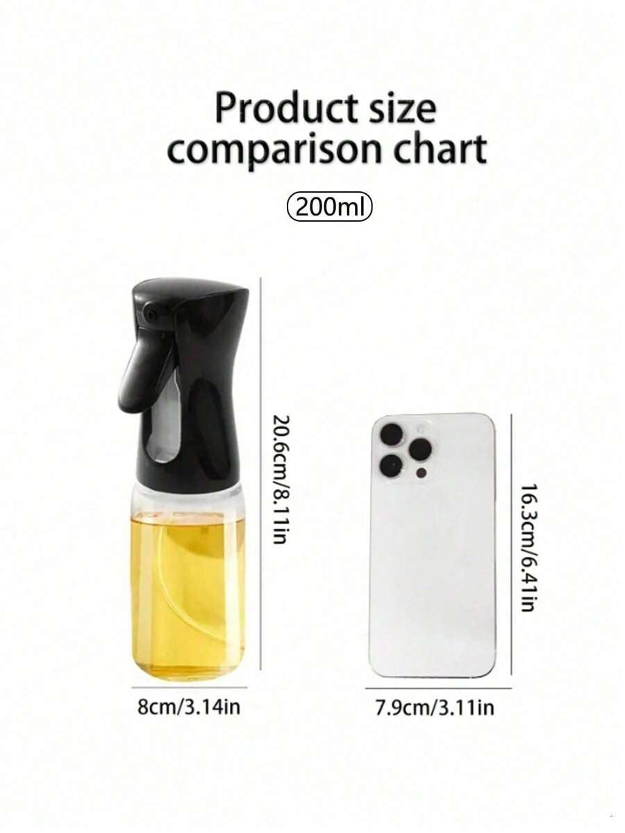 Spruzzatore per barbecue, dispenser trasparente, bottiglia creativa per olio da cucina con erogatore a spruzzo fine per condire, bottiglia spray in plastica utilizzabile per friggitrice ad aria, annaffiare i fiori, olio d'oliva